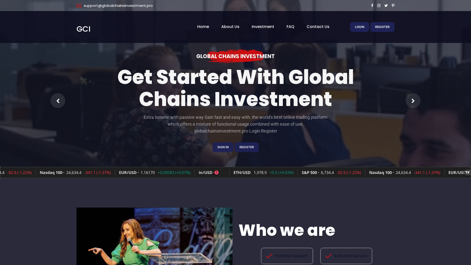 Screenshot of globalchainsinvestment.pro