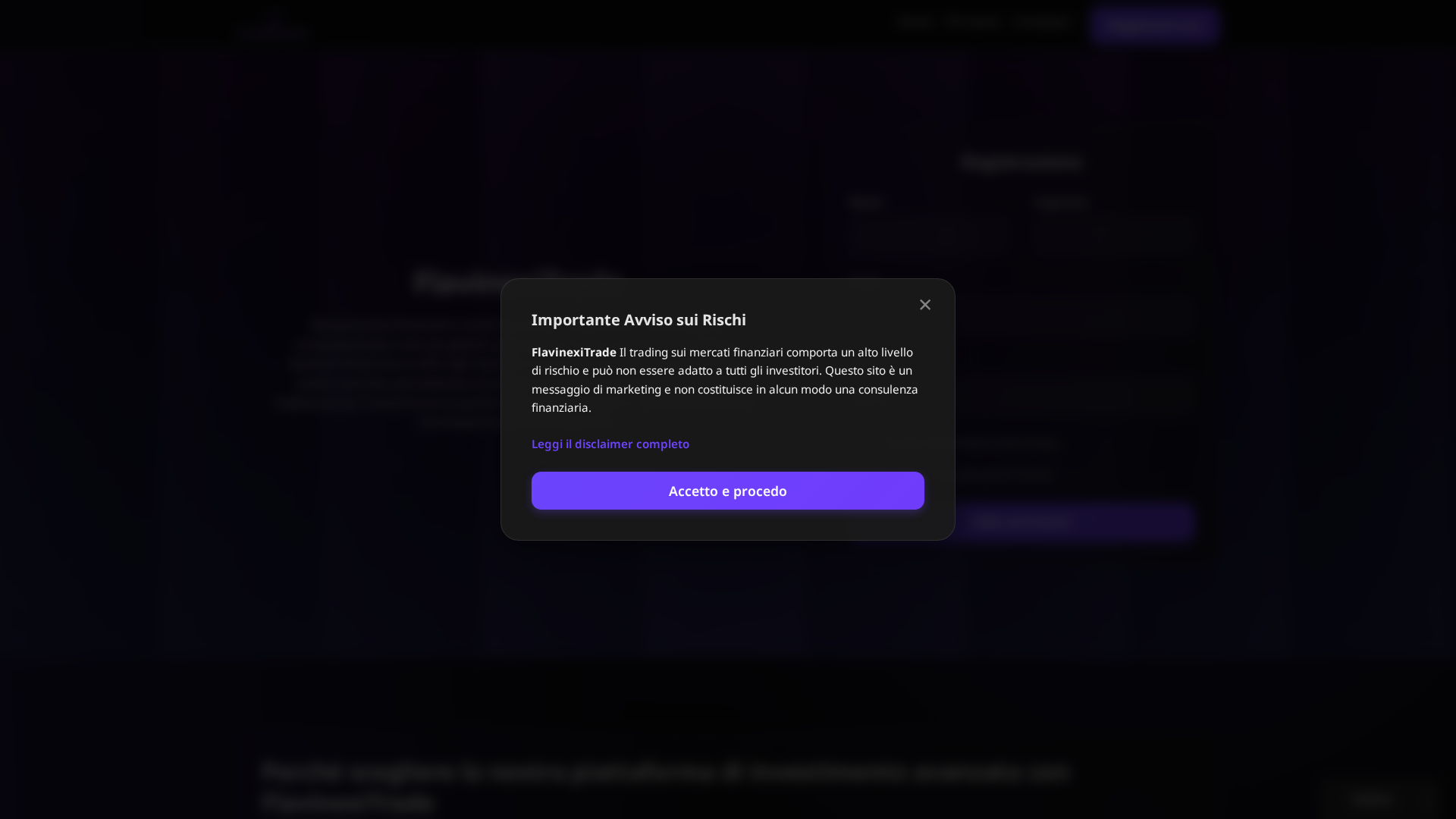 Screenshot of flavinexitrade.org