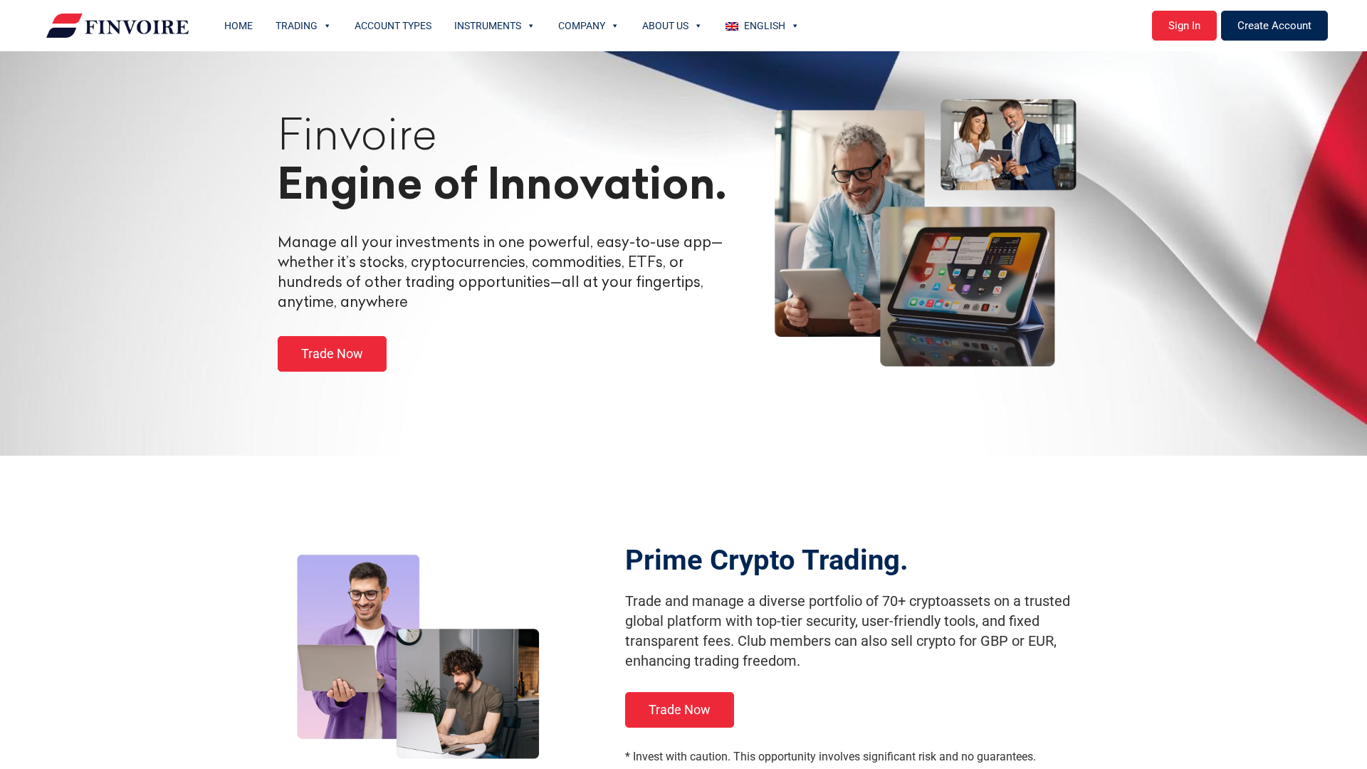 Screenshot of finvoire.com