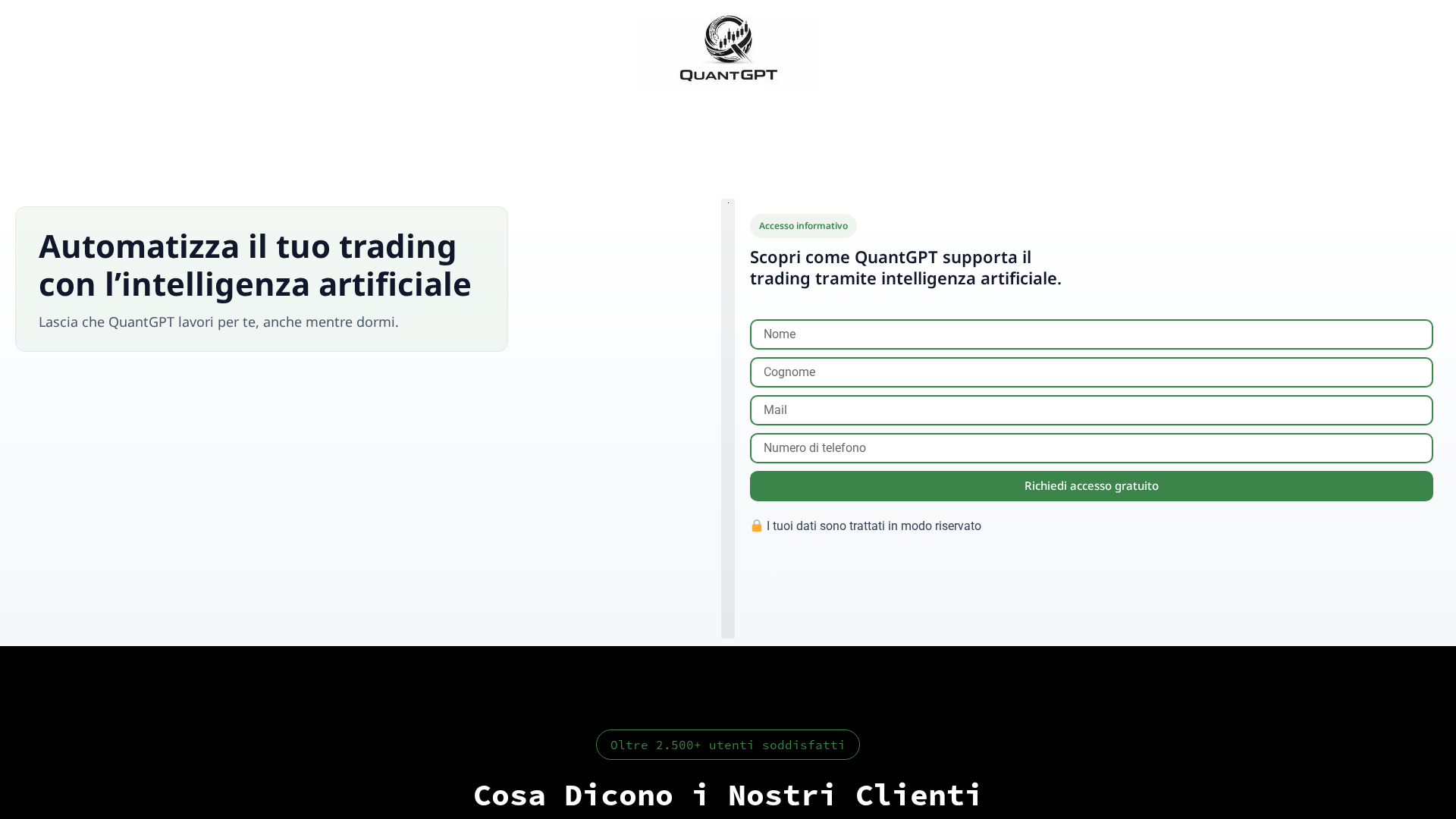 Screenshot of quantgpt365.it
