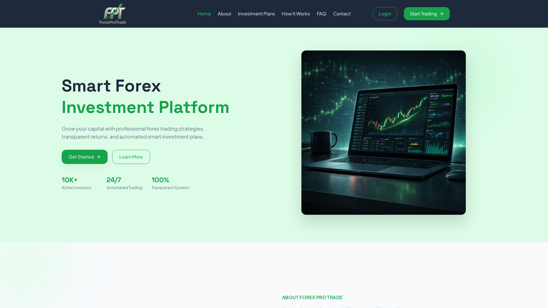 Screenshot of forexprotrade.com