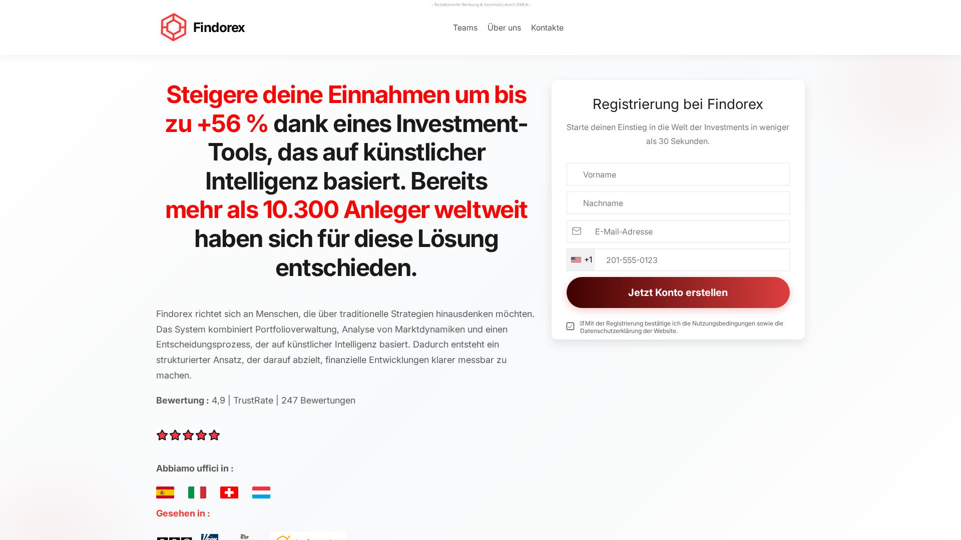 Screenshot of findorex.com.de