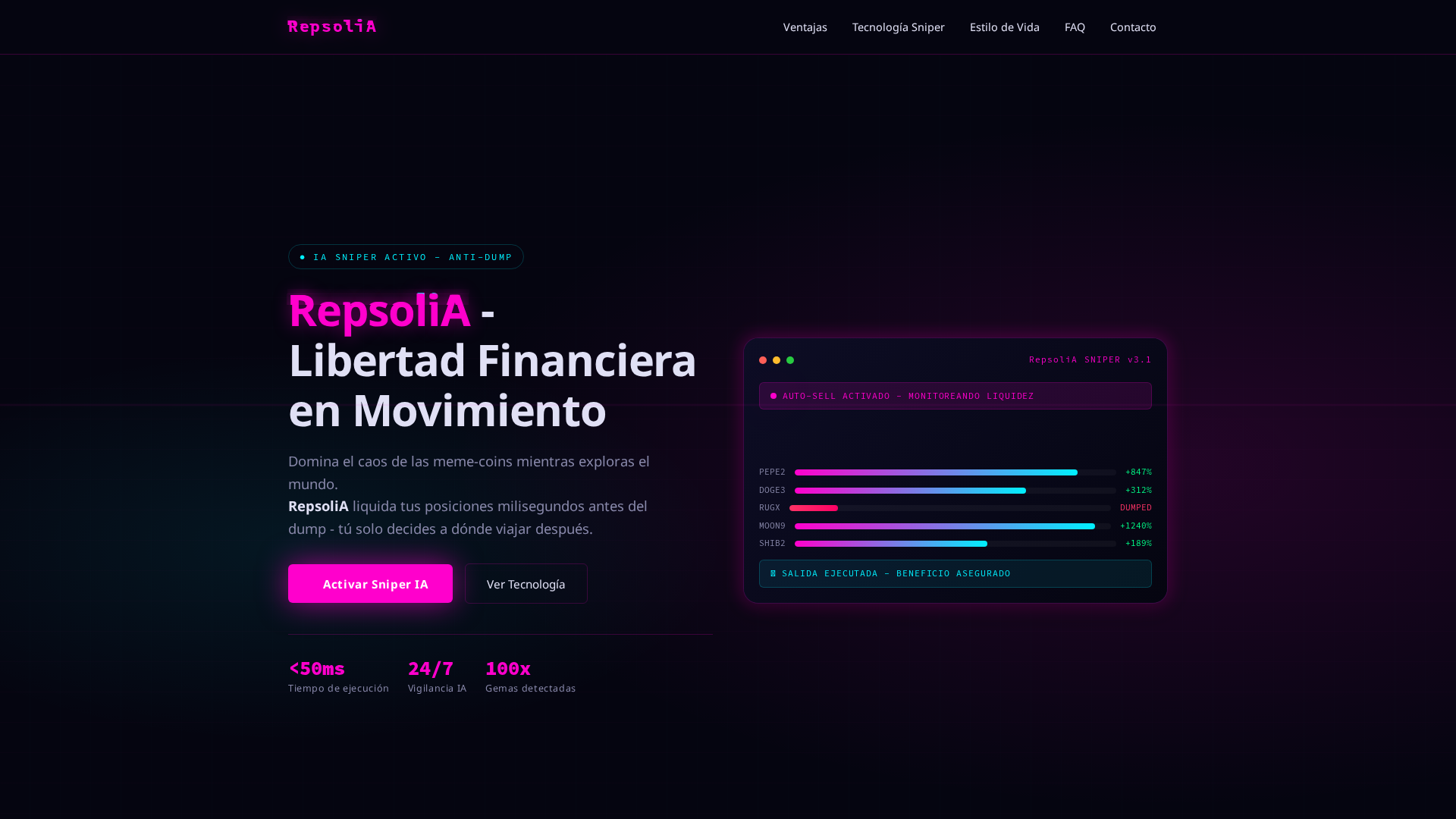Screenshot of repsoliatrading.com
