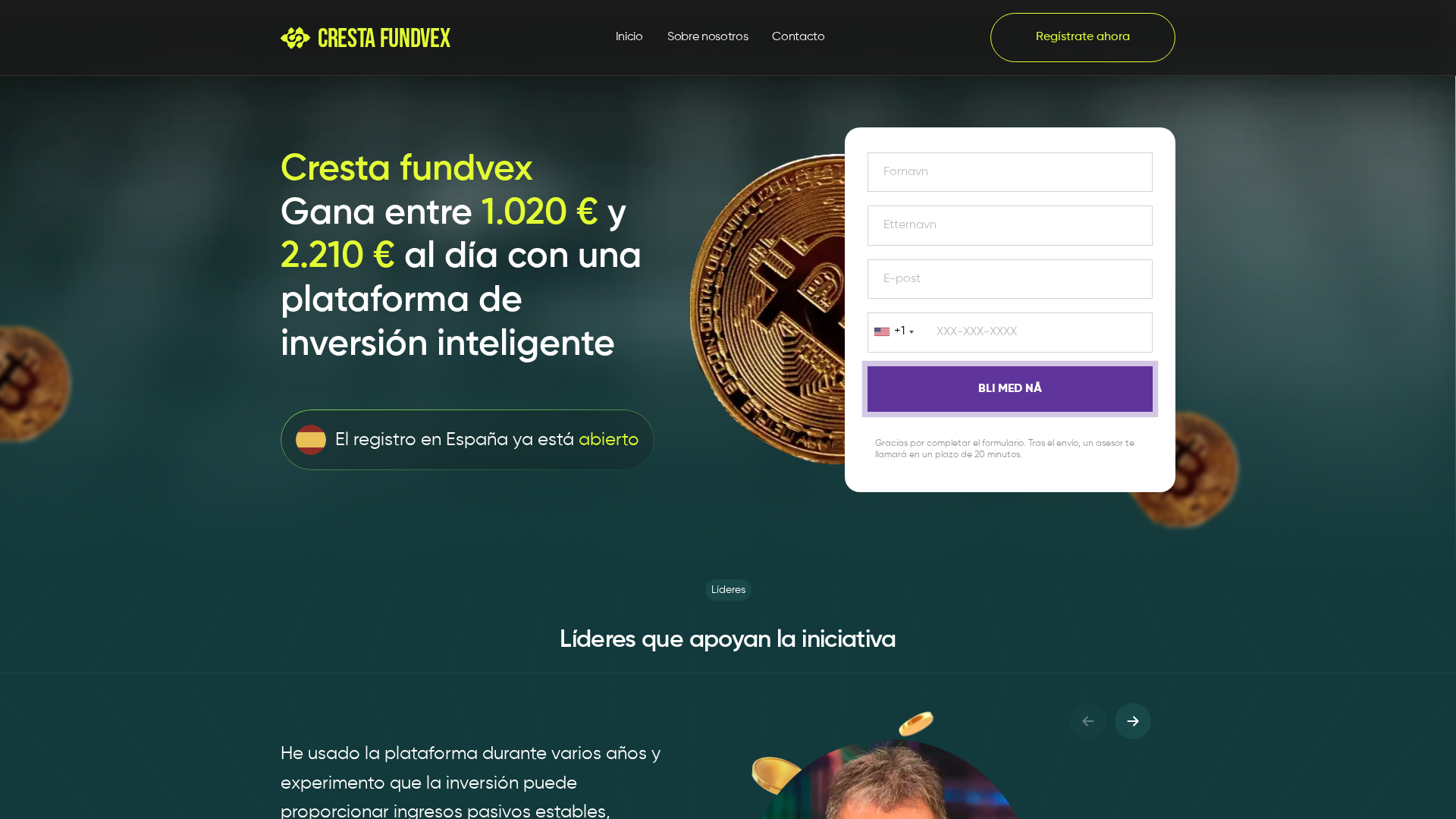 Screenshot of crestafundvex-ai.com