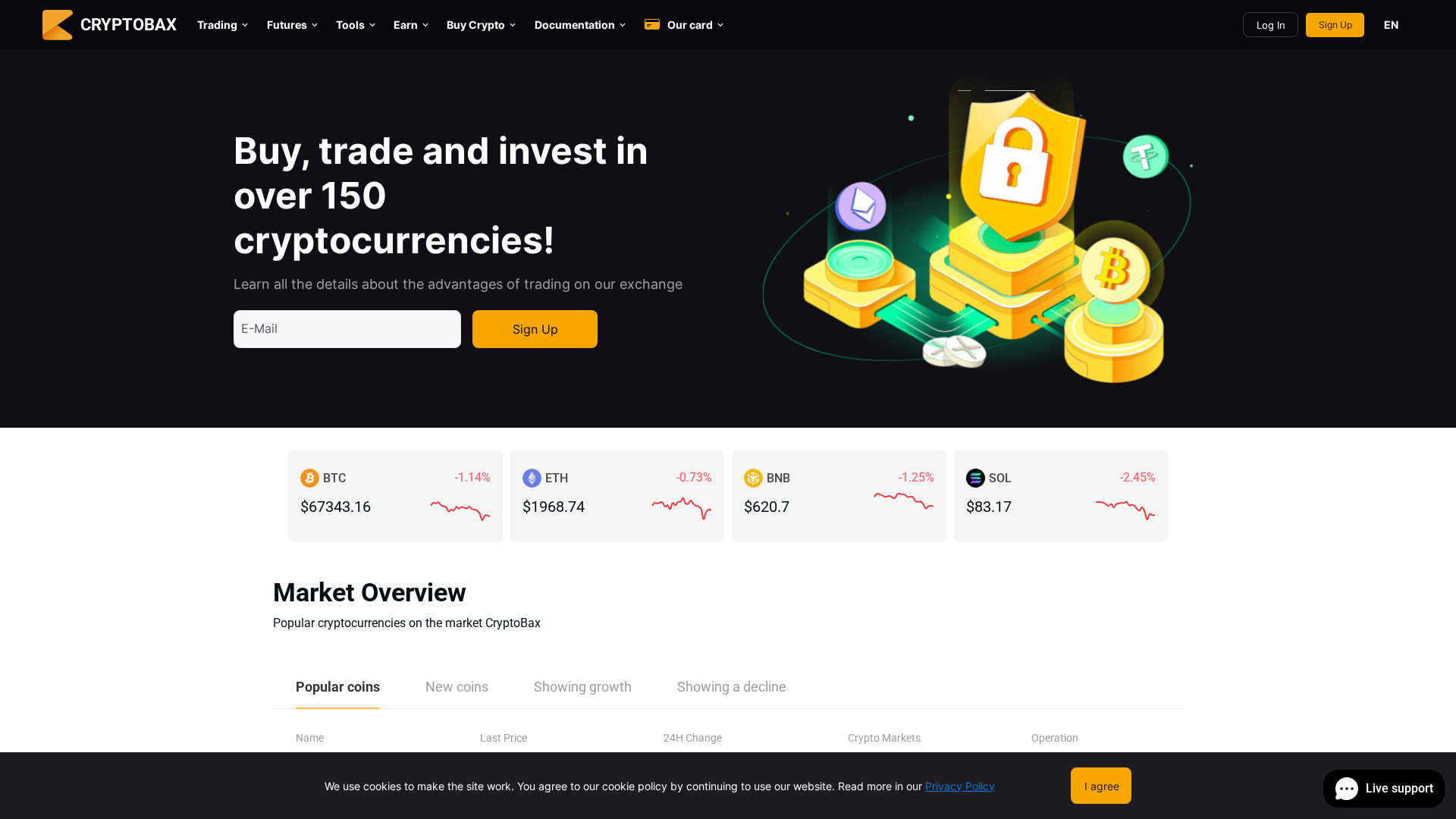 Screenshot of cryptobax.com