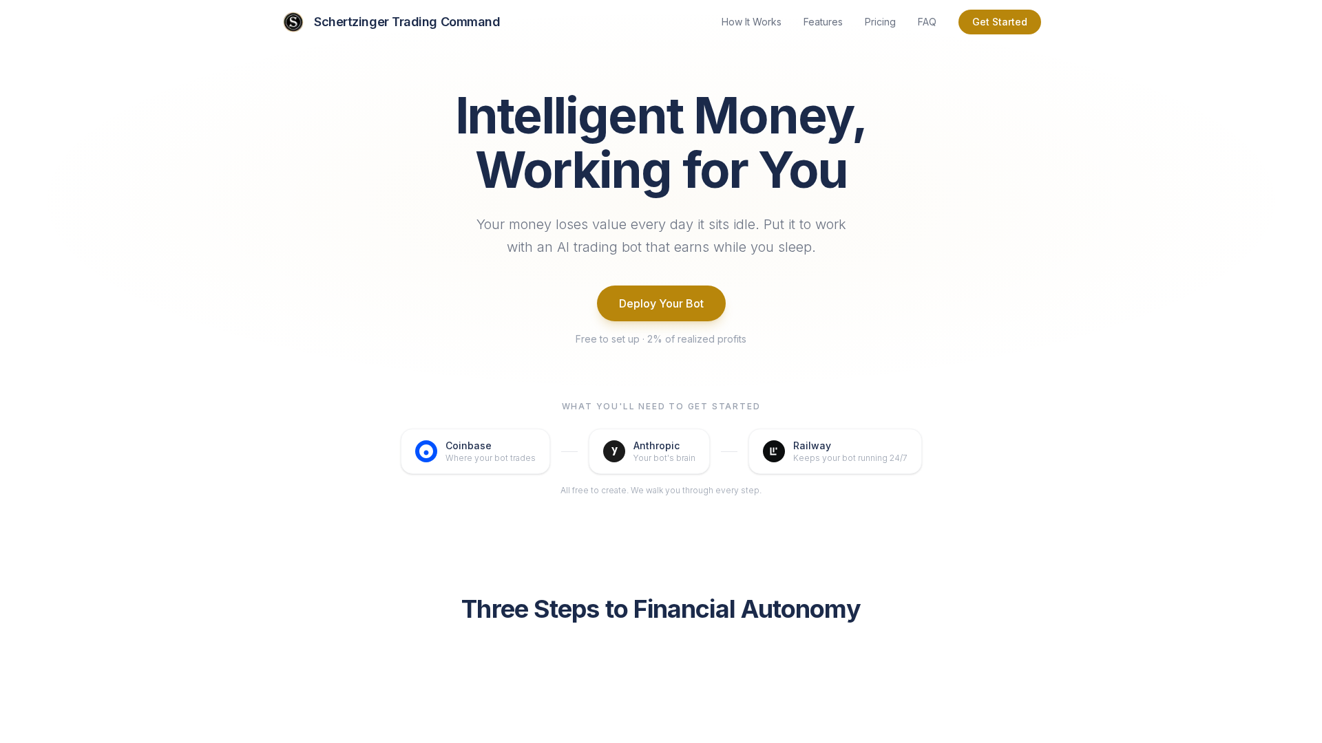 Screenshot of schertzingertrading.com