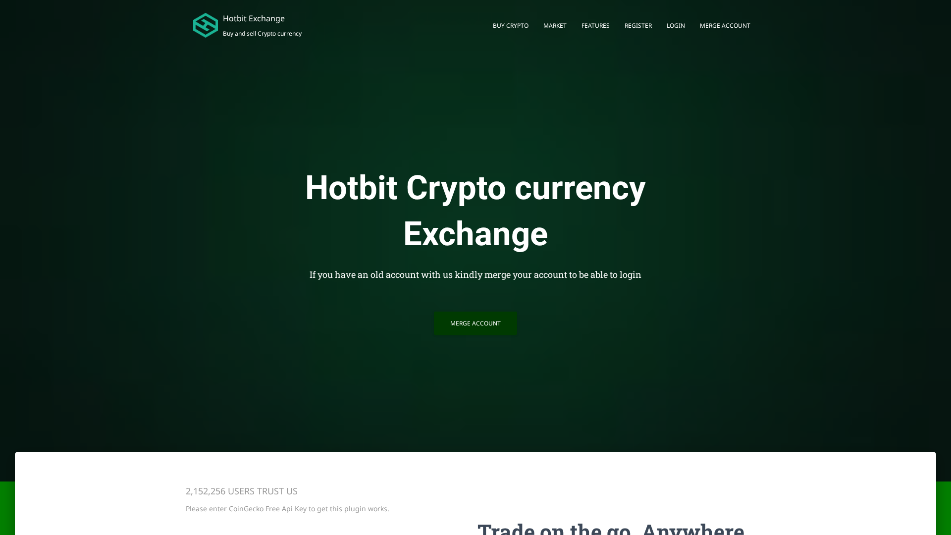 Screenshot of letsdocoinz.exchange