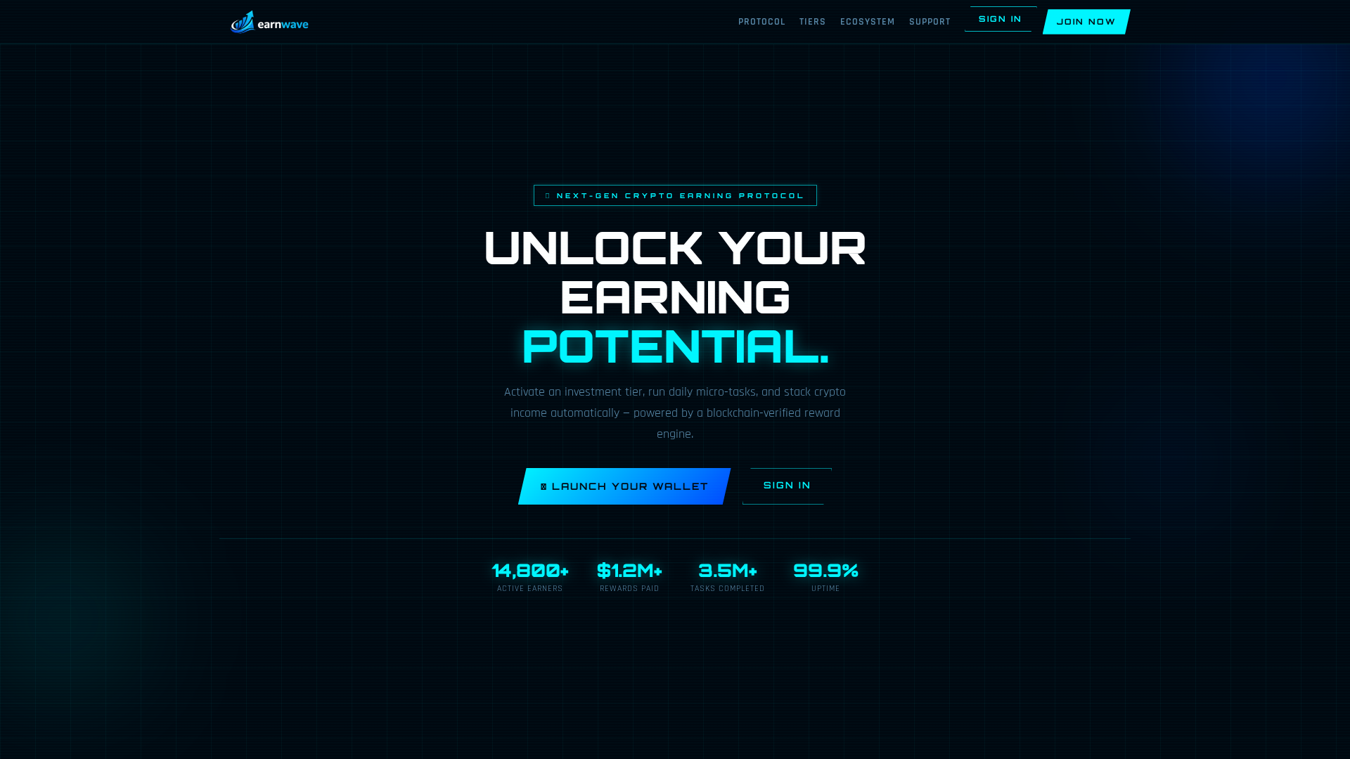 Screenshot of earnwave.sbs