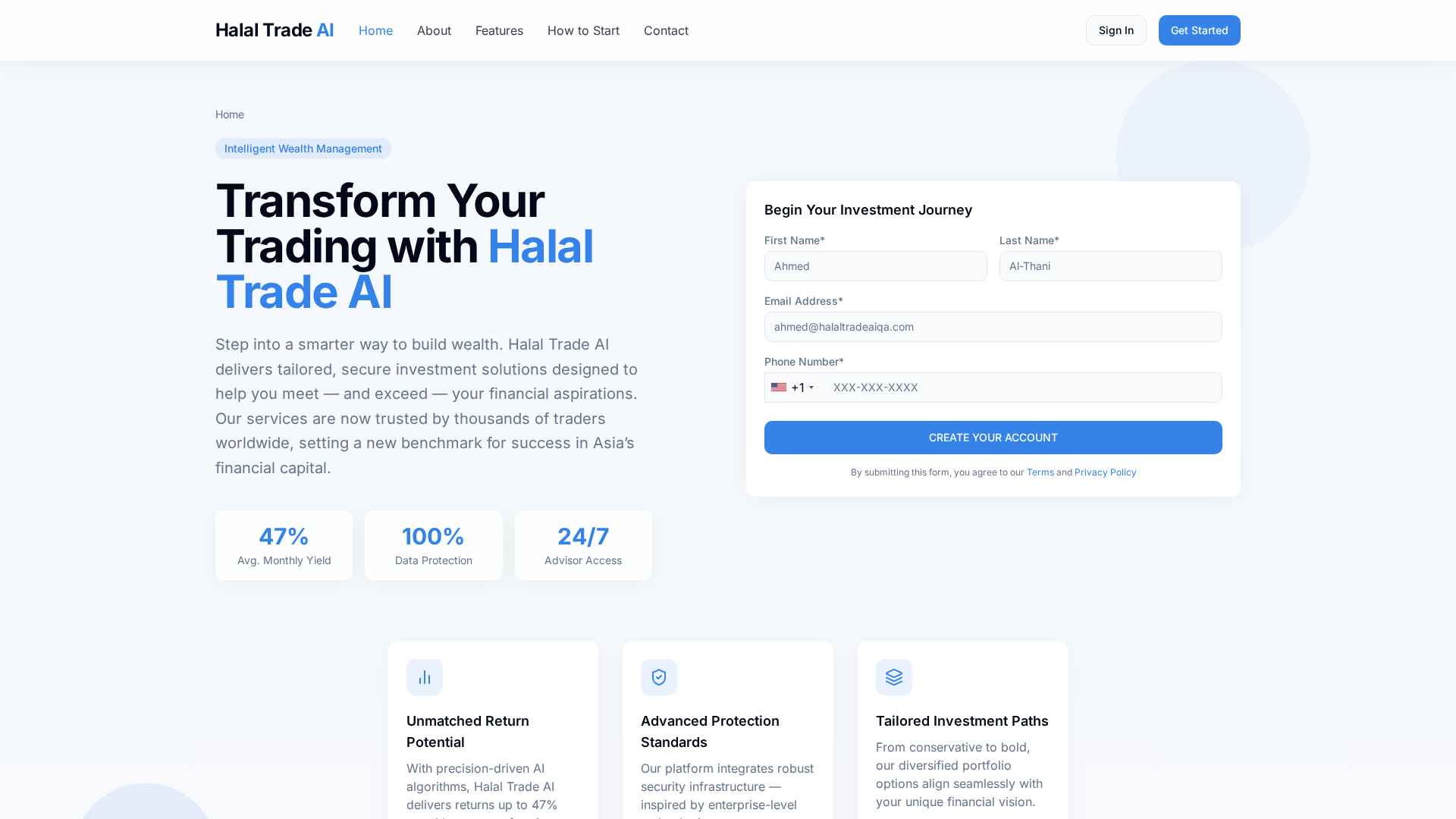 Screenshot of halaltradeaiqa.com