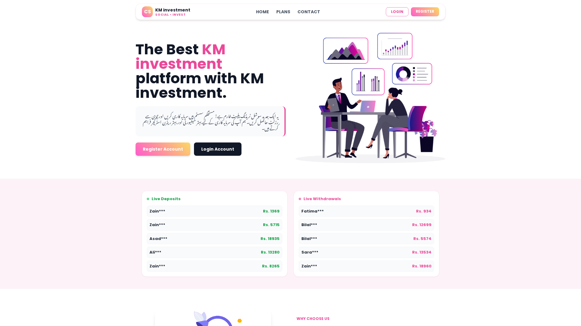 Screenshot of km-investment.com