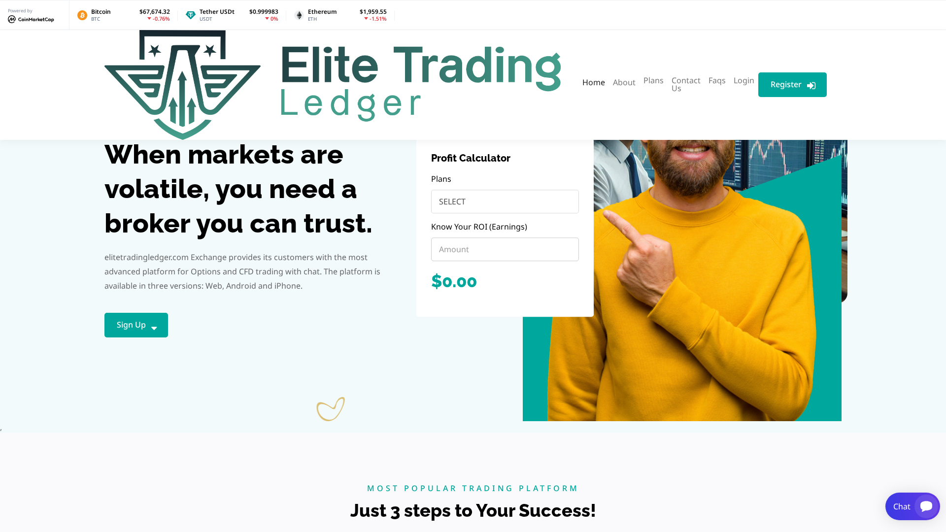 Screenshot of elitetradingledger.com