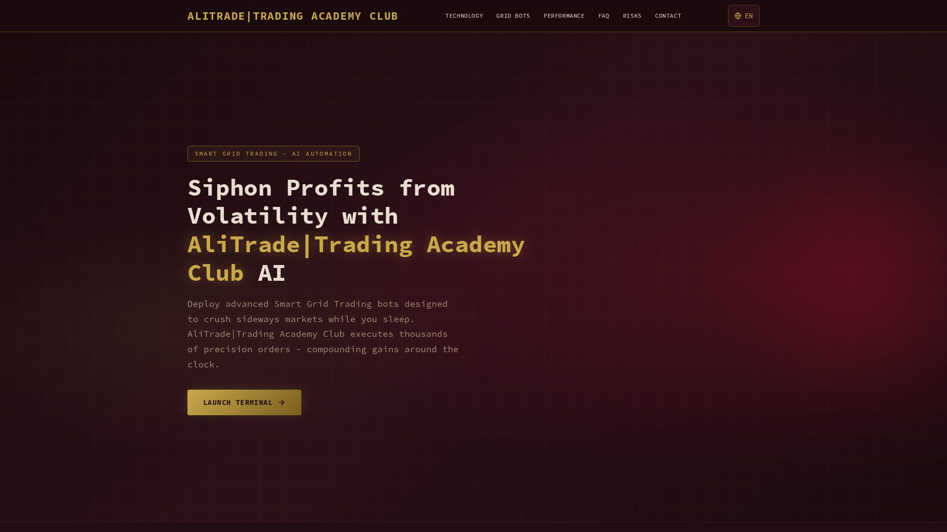 Screenshot of alitradetrading-academy-club.com