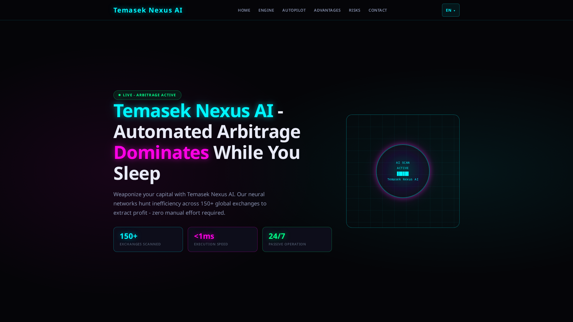 Screenshot of temaseknexusaitrade.net