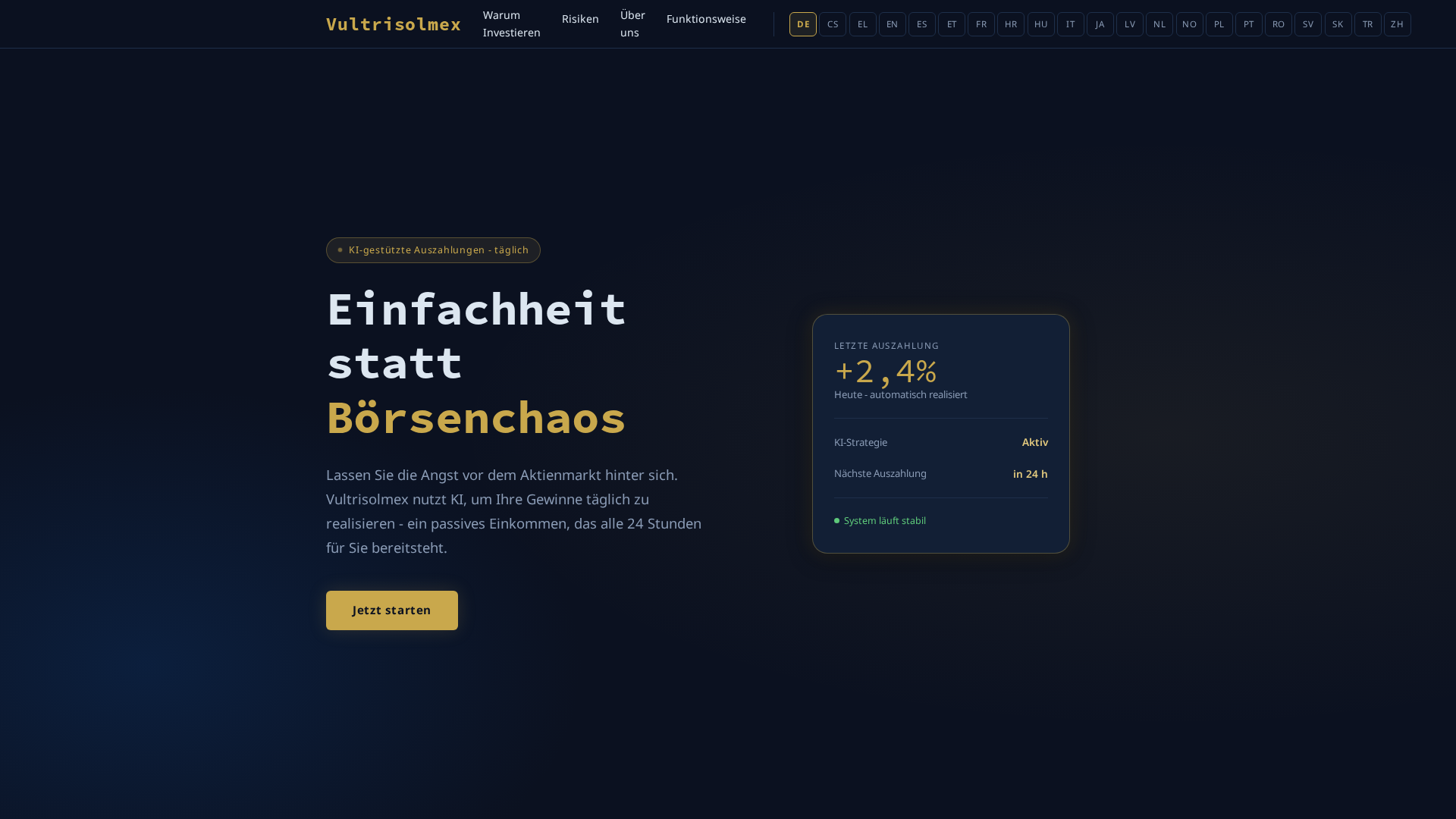 Screenshot of vultrisolmexplatform.com