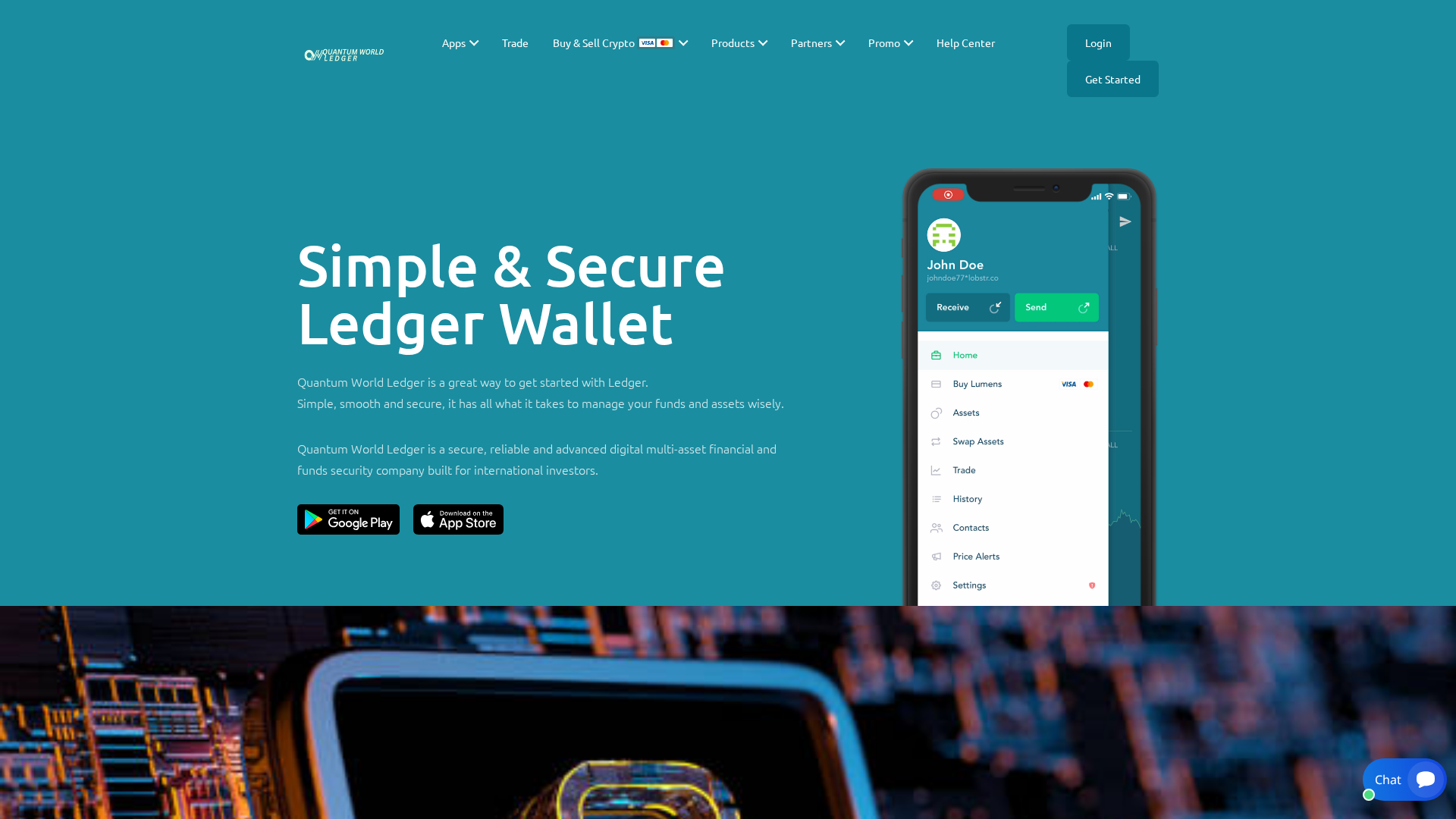 Screenshot of quantumworldledgers.com