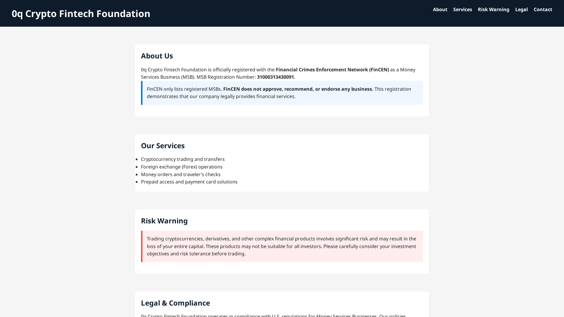 Screenshot of 0qcrypto.com