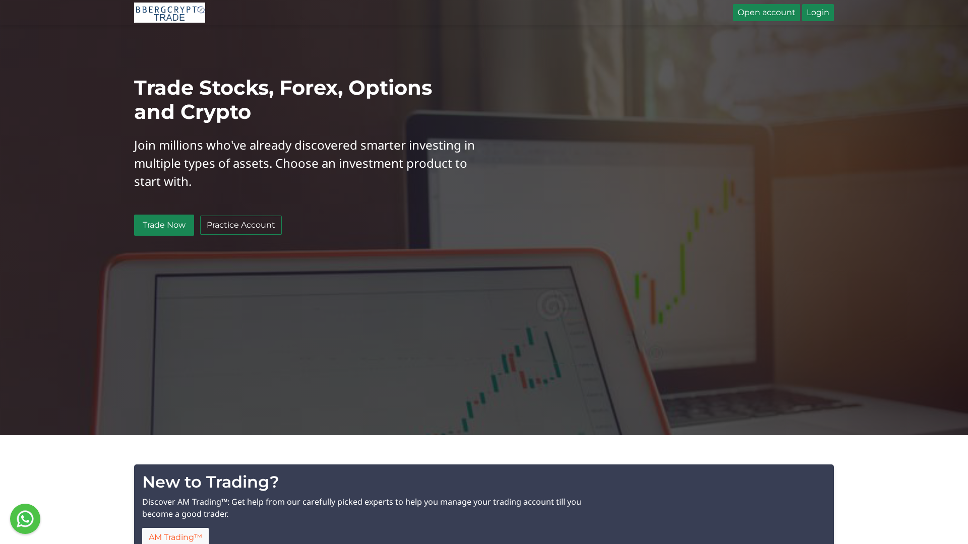 Screenshot of bbergryptotrades.com