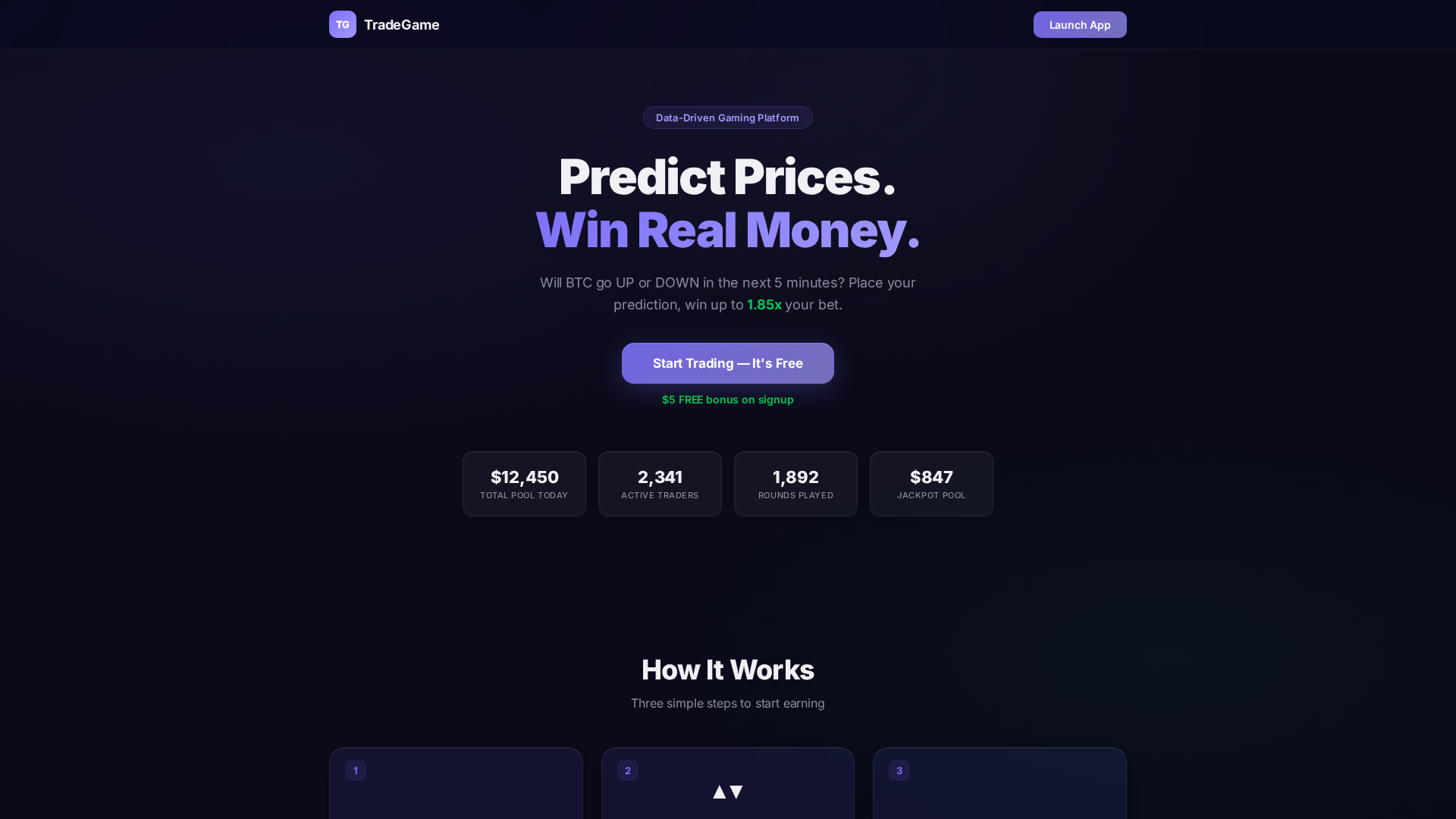 Screenshot of tradegame.io