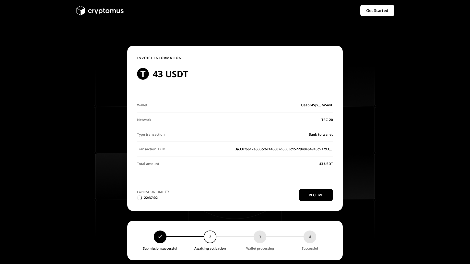 Screenshot of cryptomus.buzz
