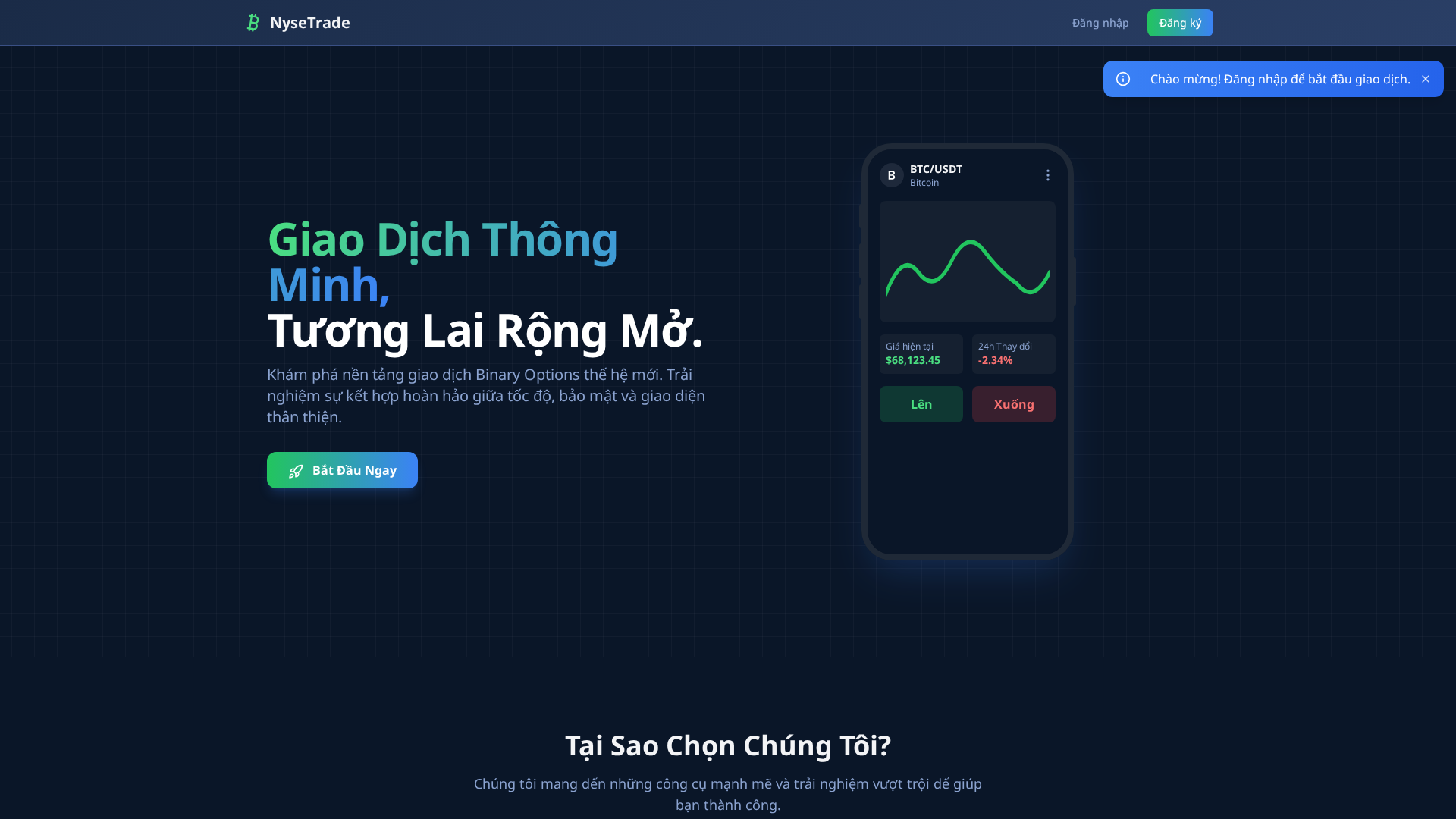 Screenshot of nysetradevip.com