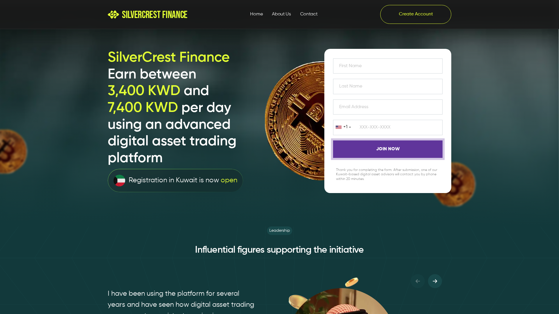 Screenshot of silvercrestfinanceai.com