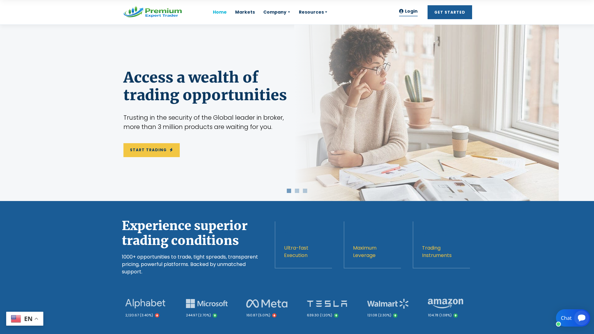 Screenshot of premiumexperttrader.com