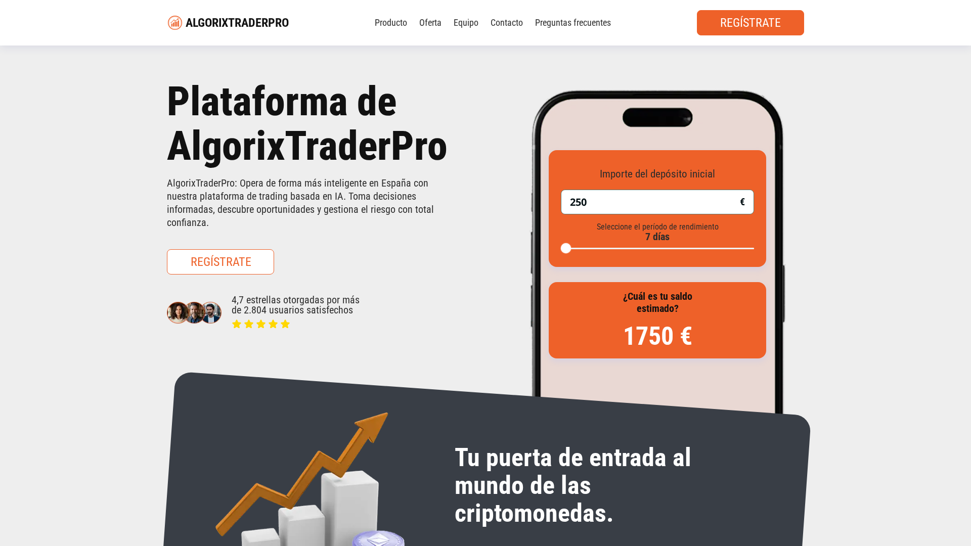 Screenshot of algorixtraderpro.es