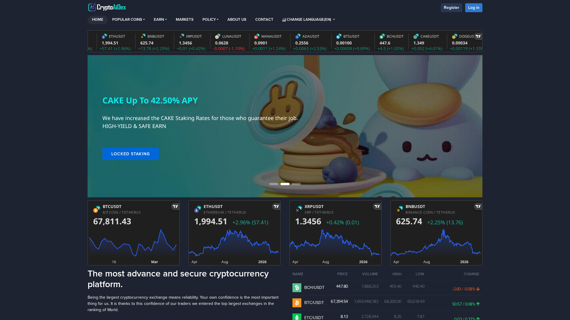 Screenshot of cryptoaidex.com