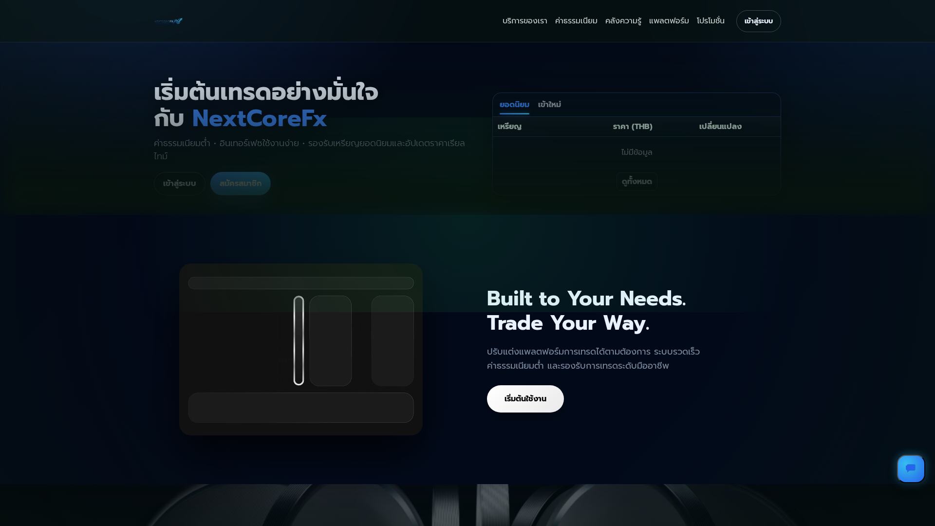 Screenshot of nextcorefx.com