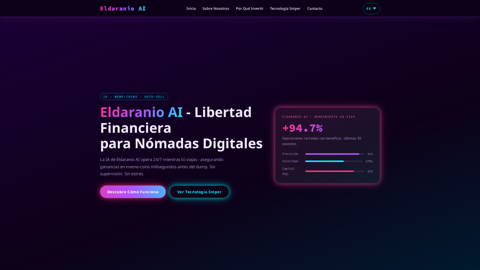 Screenshot of eldaranio-ai.net