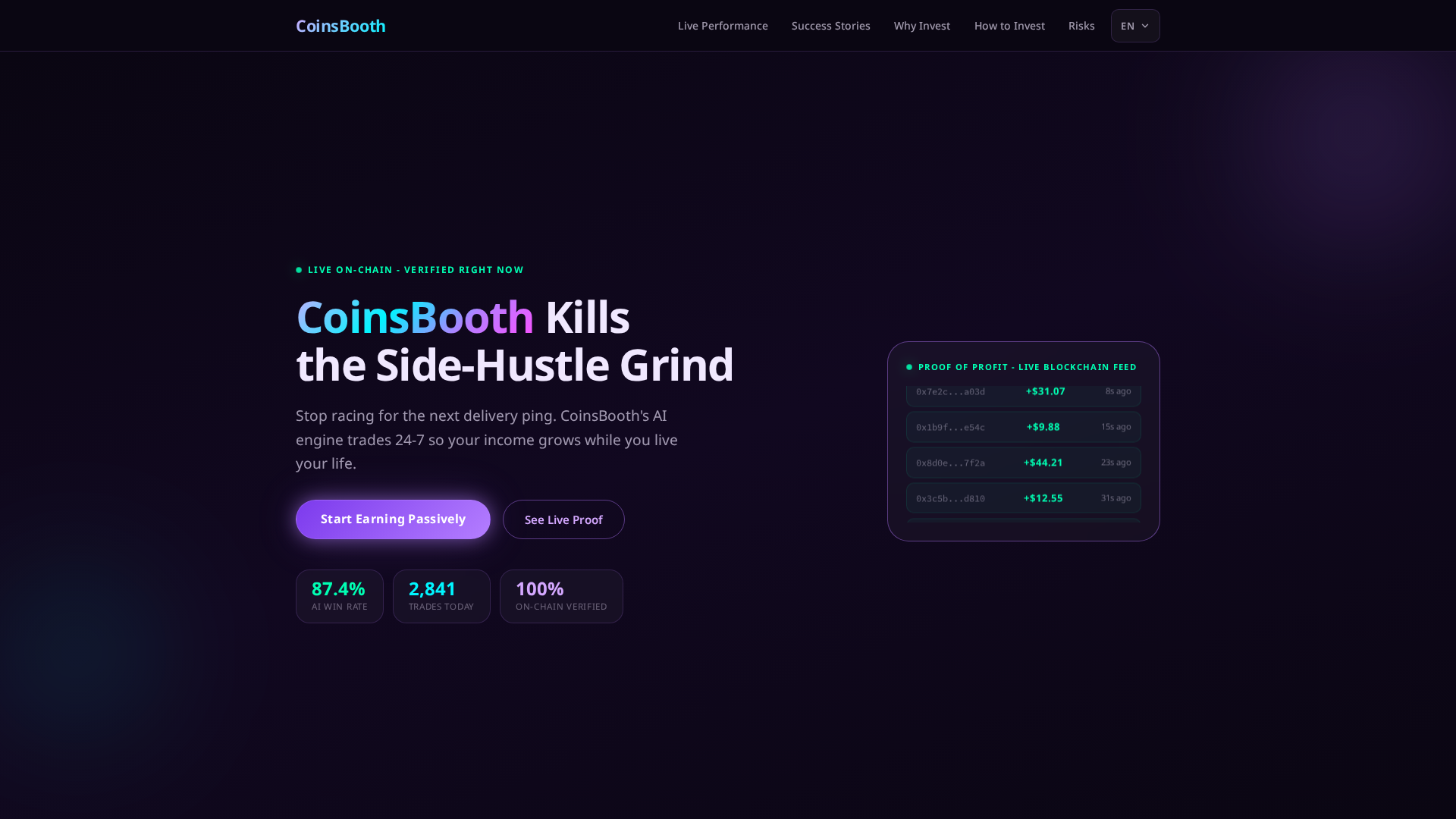 Screenshot of coinsbooth.net