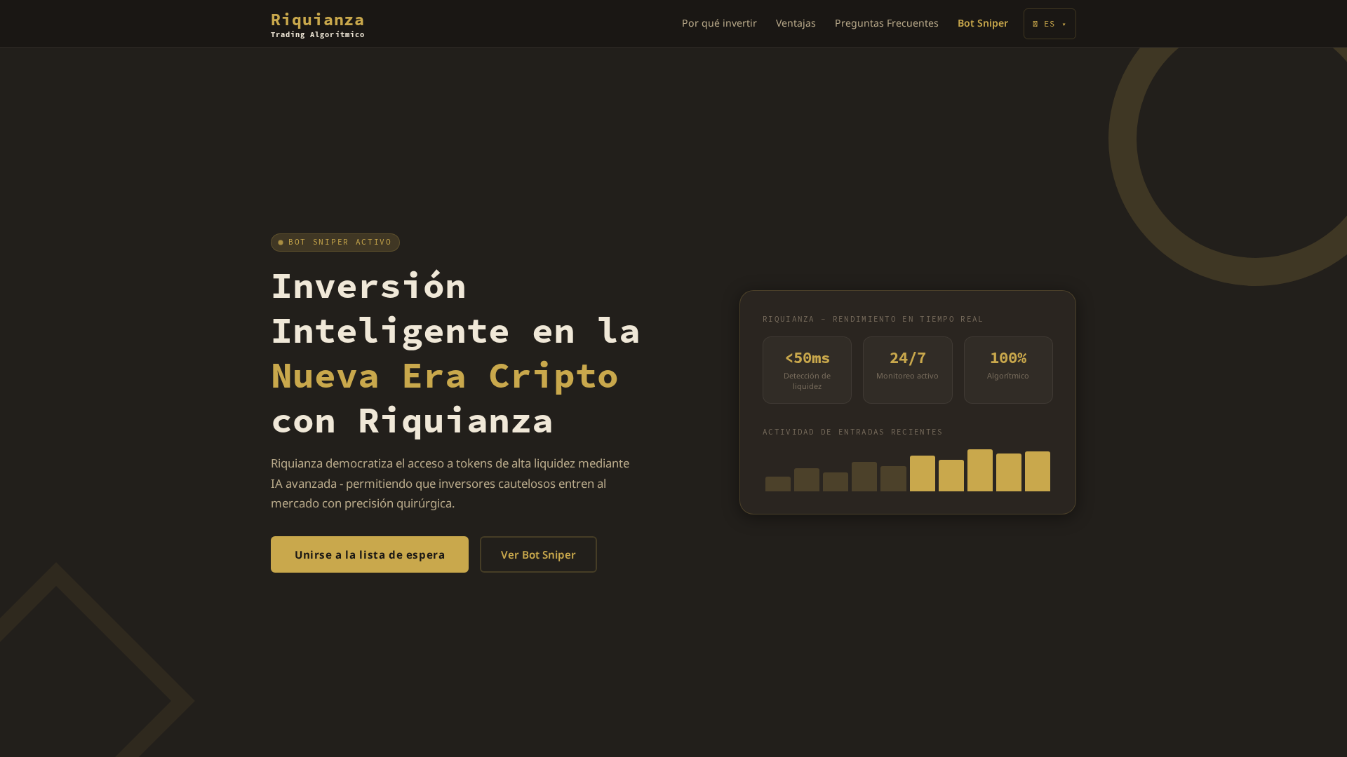 Screenshot of riquianzatrade.com