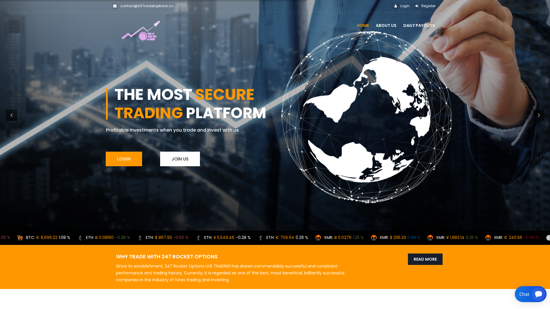 Screenshot of 247rocketoptions.cc