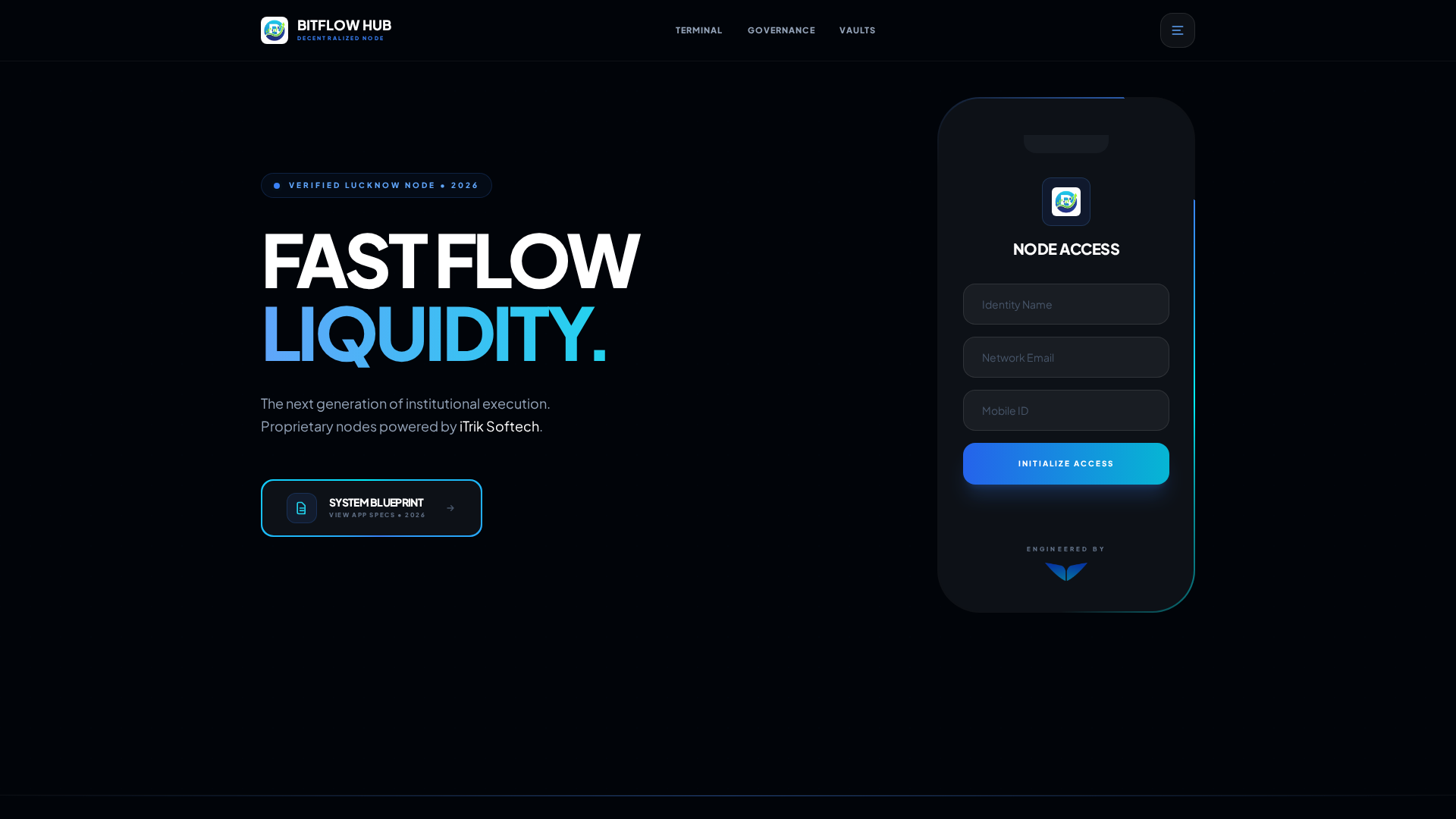 Screenshot of bitflowhub.io