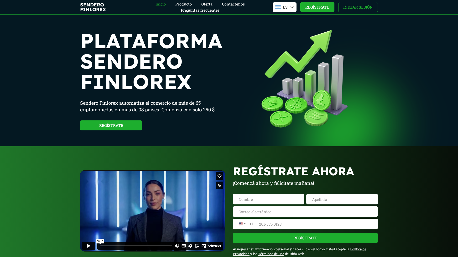 Screenshot of sendero-finlorex-ar.com