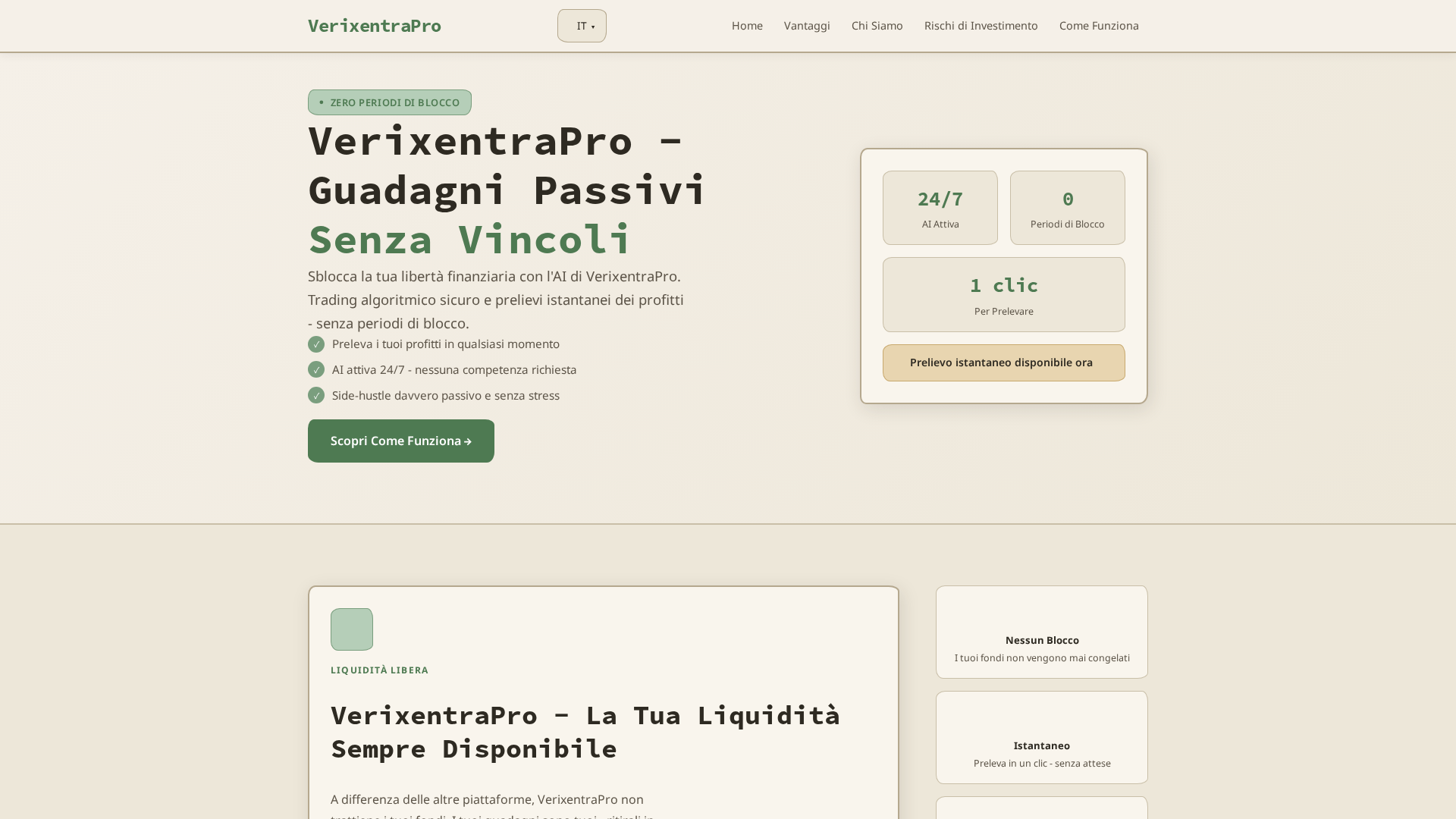Screenshot of verixentraprotrade.com