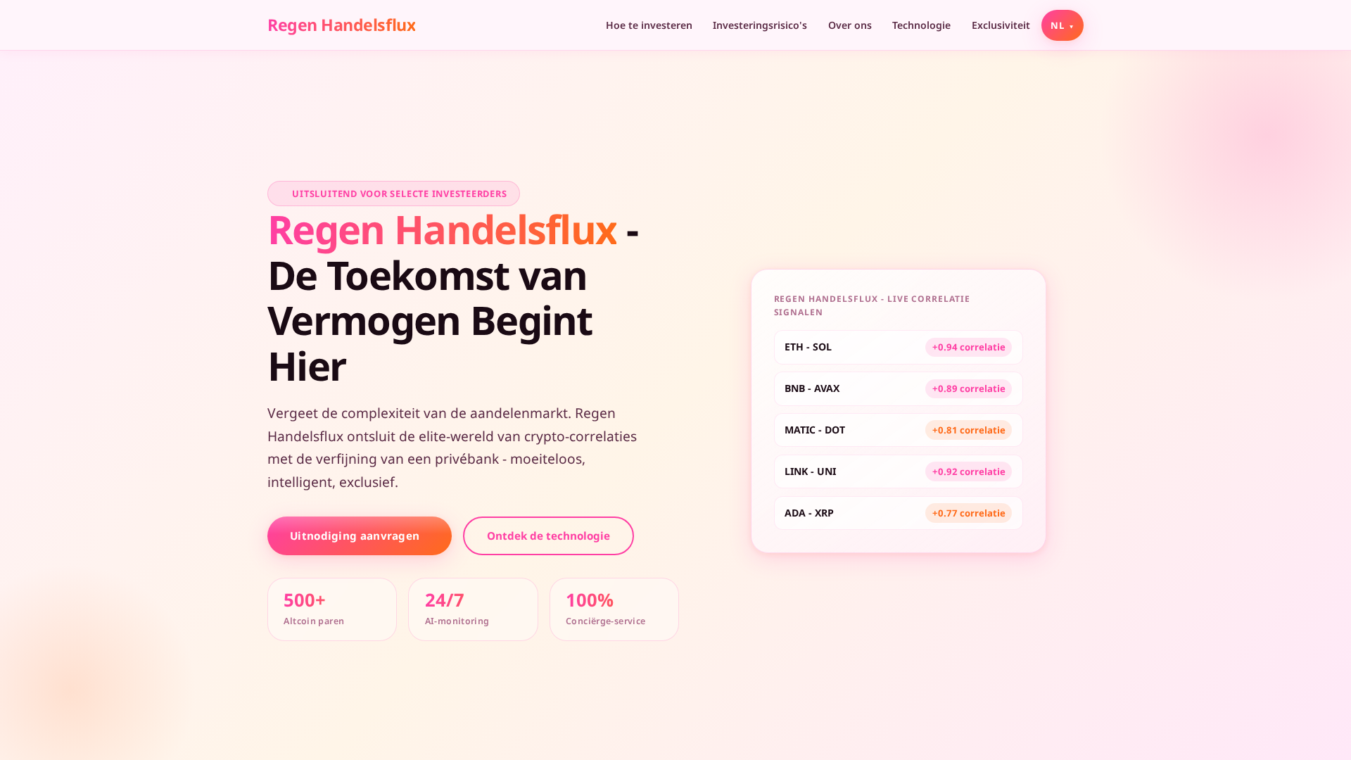 Screenshot of regenhandelsfluxtrade.com