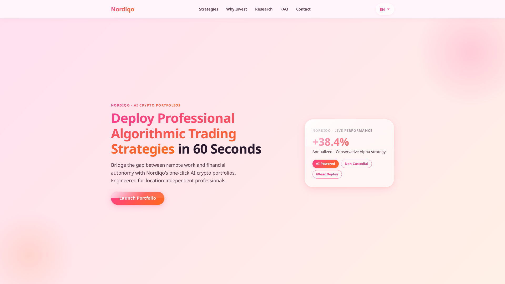 Screenshot of nordiqotrade.net
