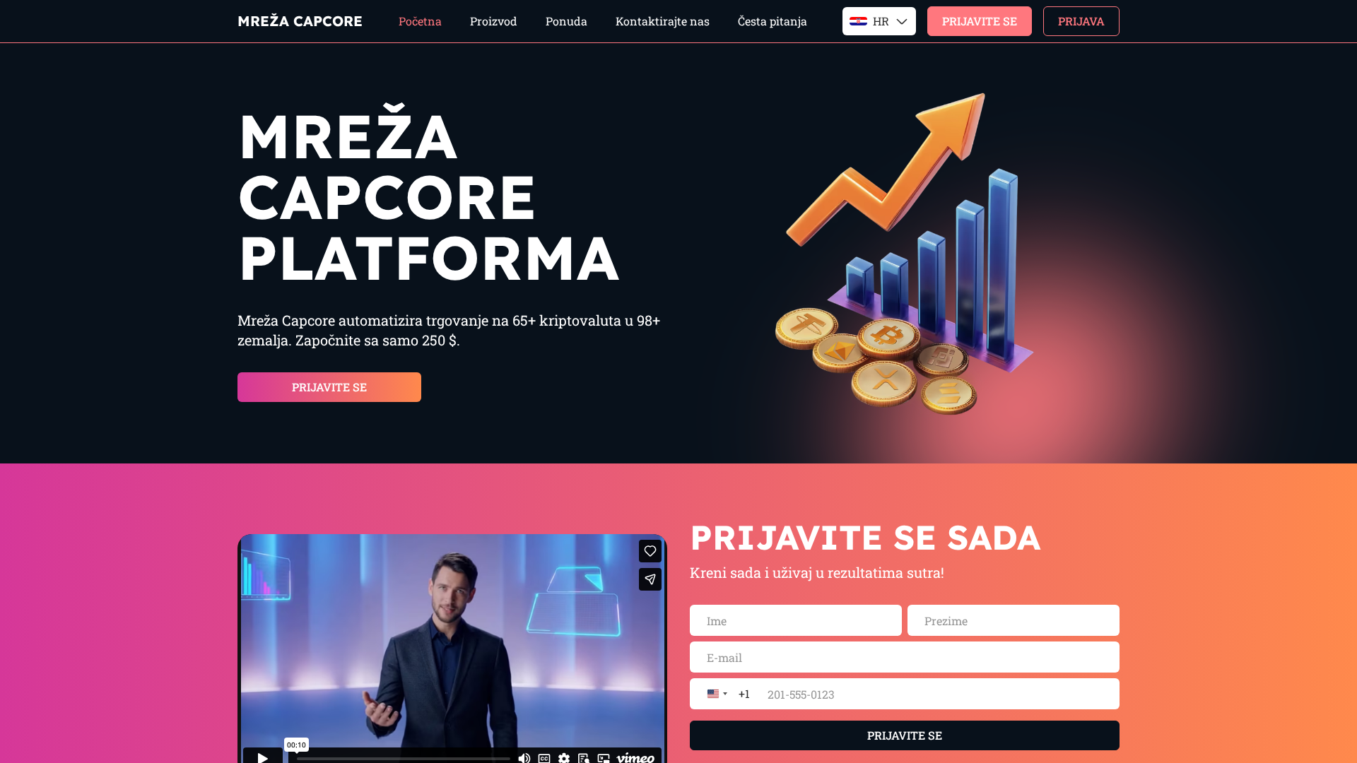 Screenshot of mreza-capcore-hr.com