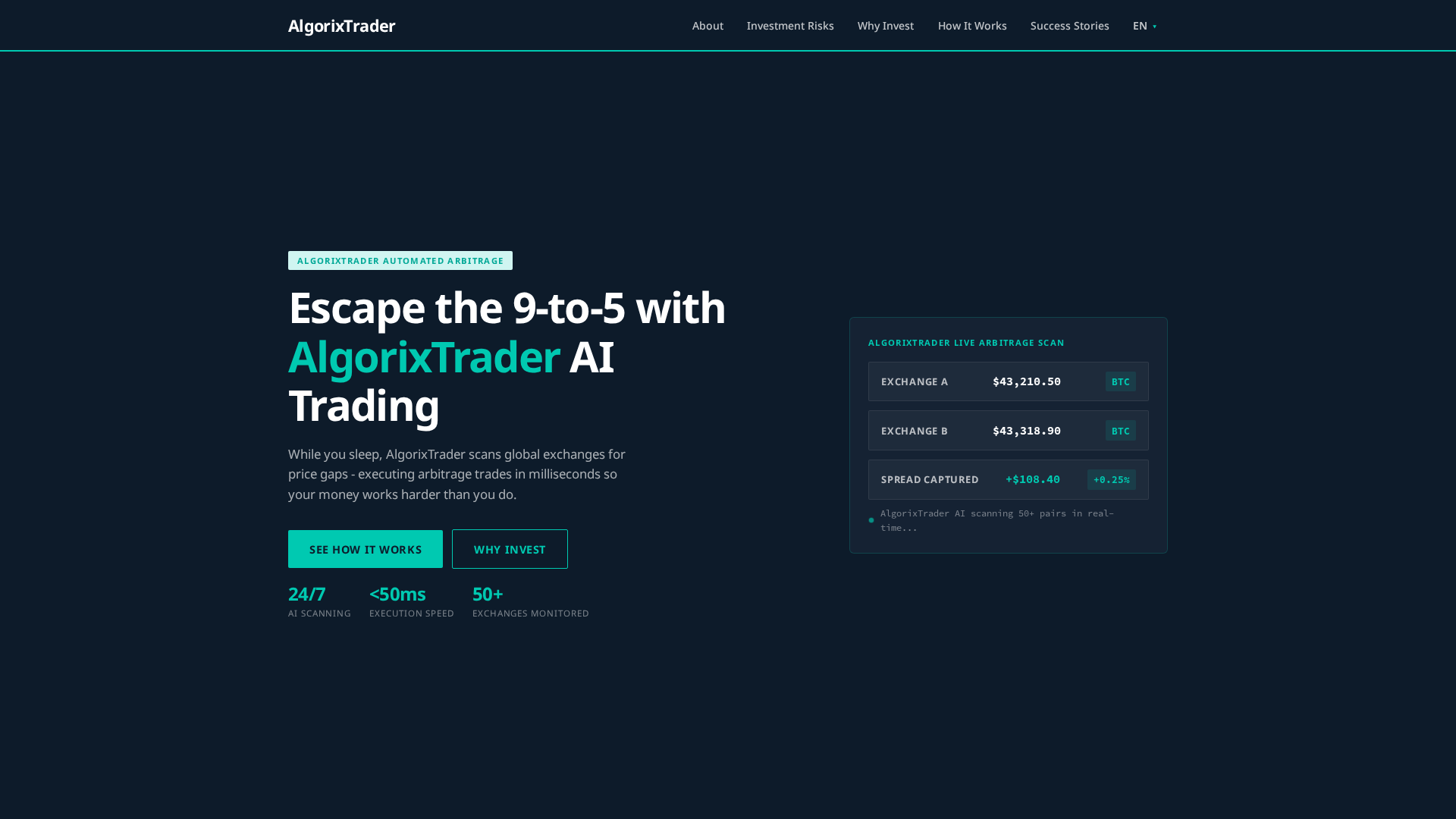 Screenshot of algorixtradertrade.com