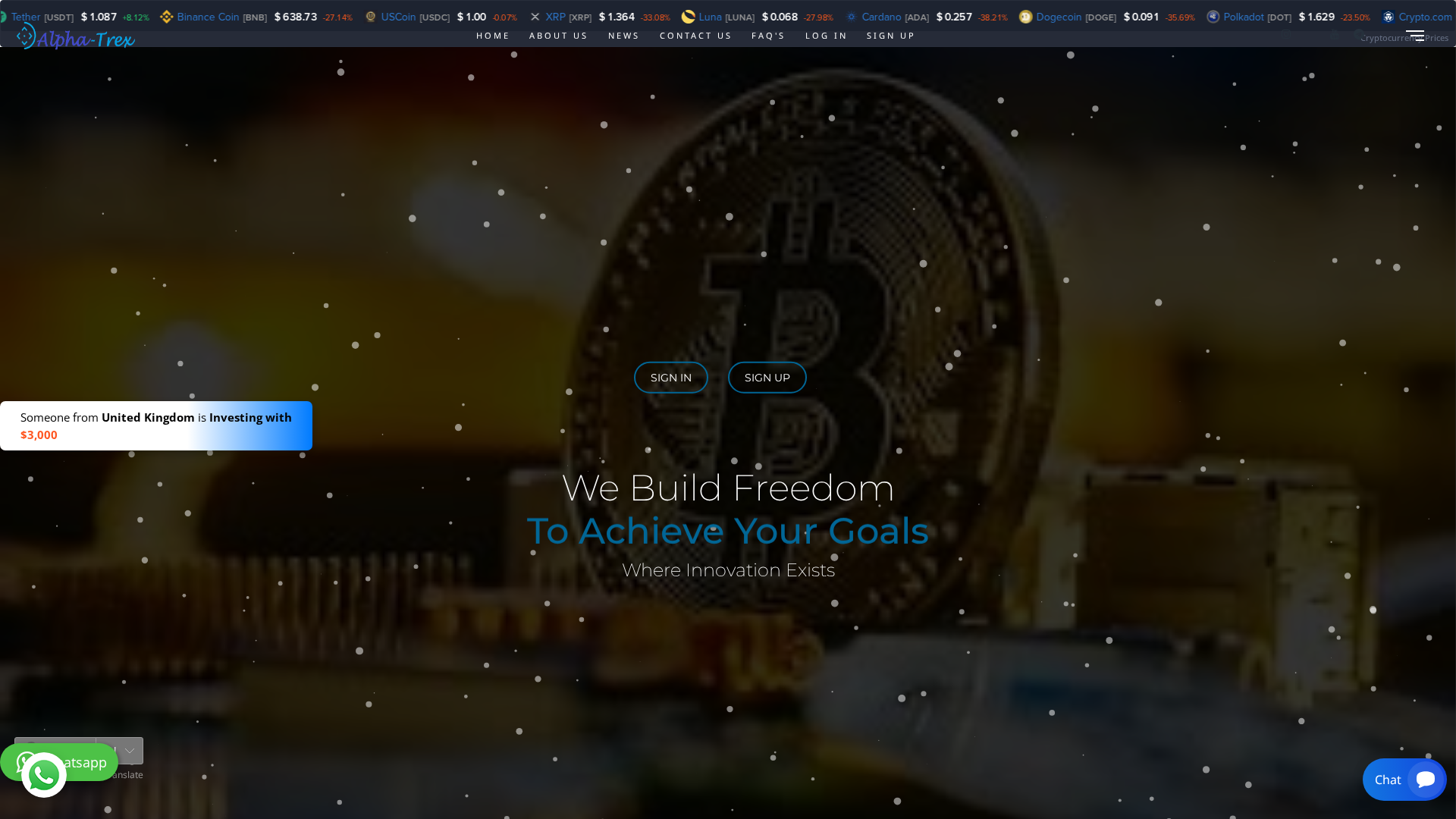 Screenshot of alpha-trex.online