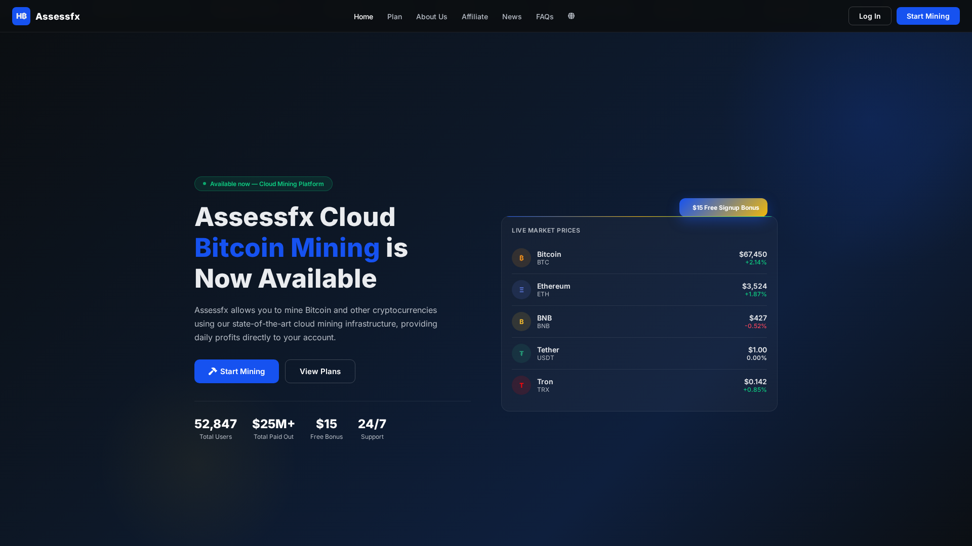 Screenshot of assessfx.online