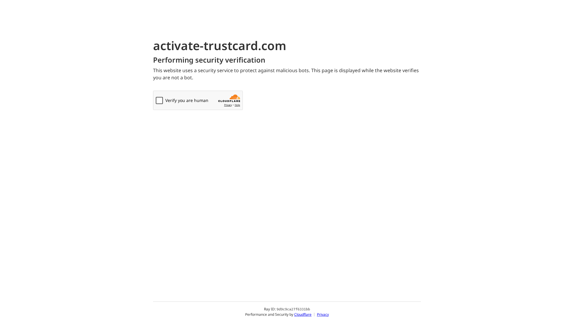 Screenshot of activate-trustcard.com