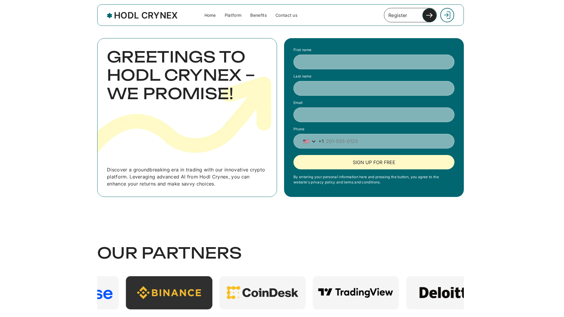 Screenshot of hodl-crynex.com