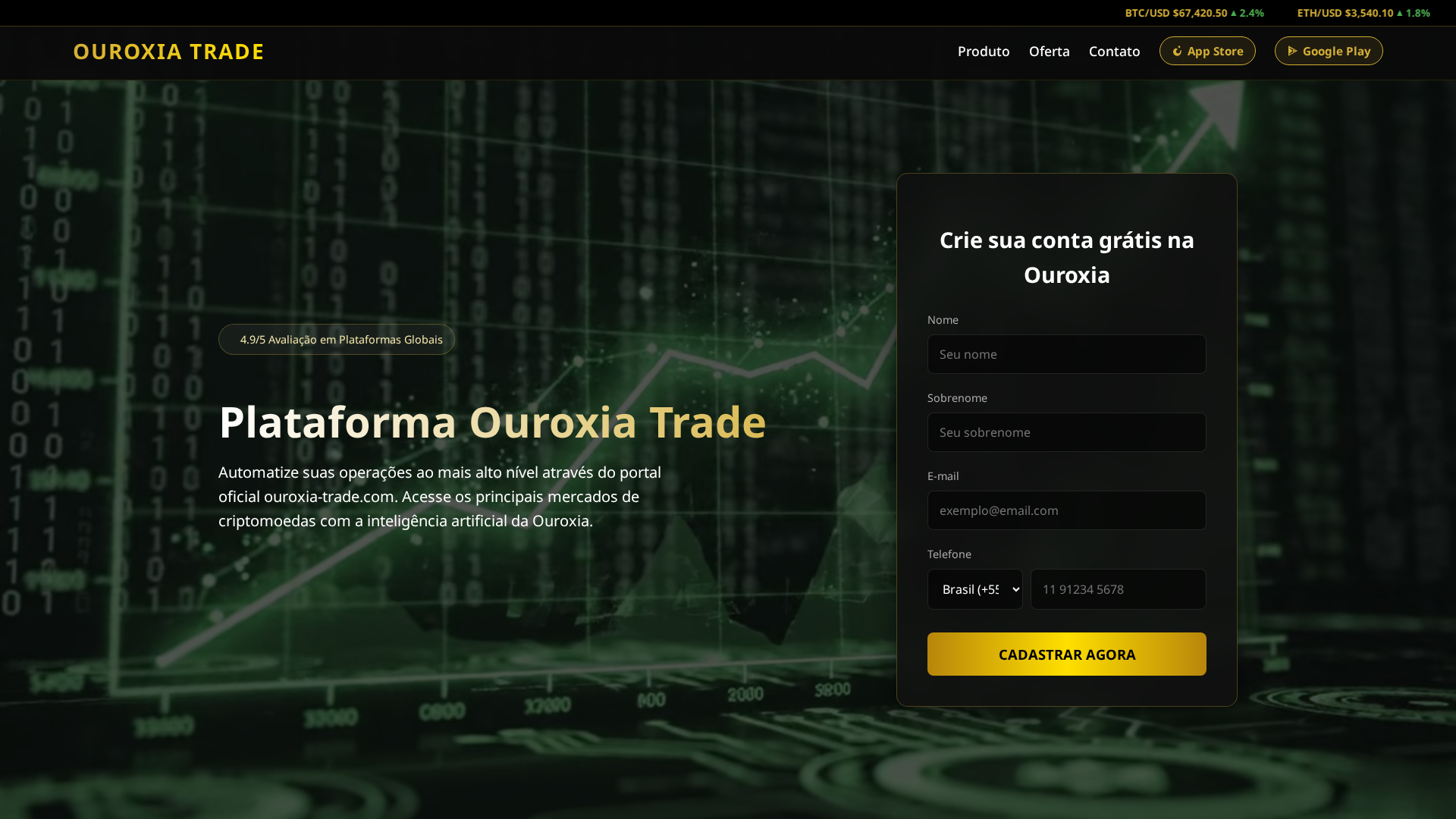 Screenshot of ouroxia-trade.com