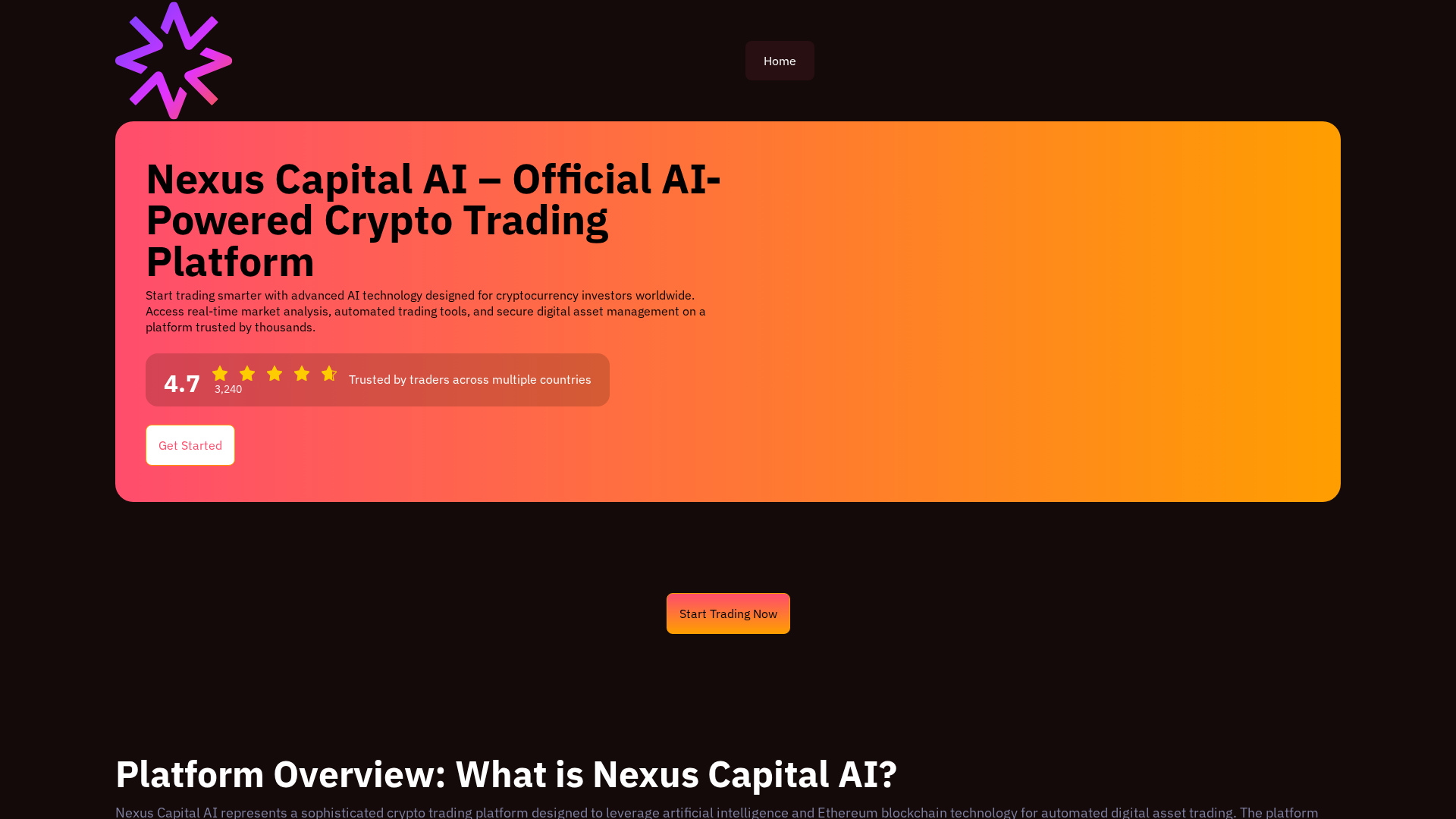 Screenshot of nexuscapitalai.com