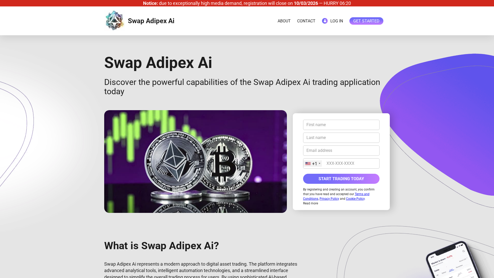 Screenshot of swapadipex-ai.net