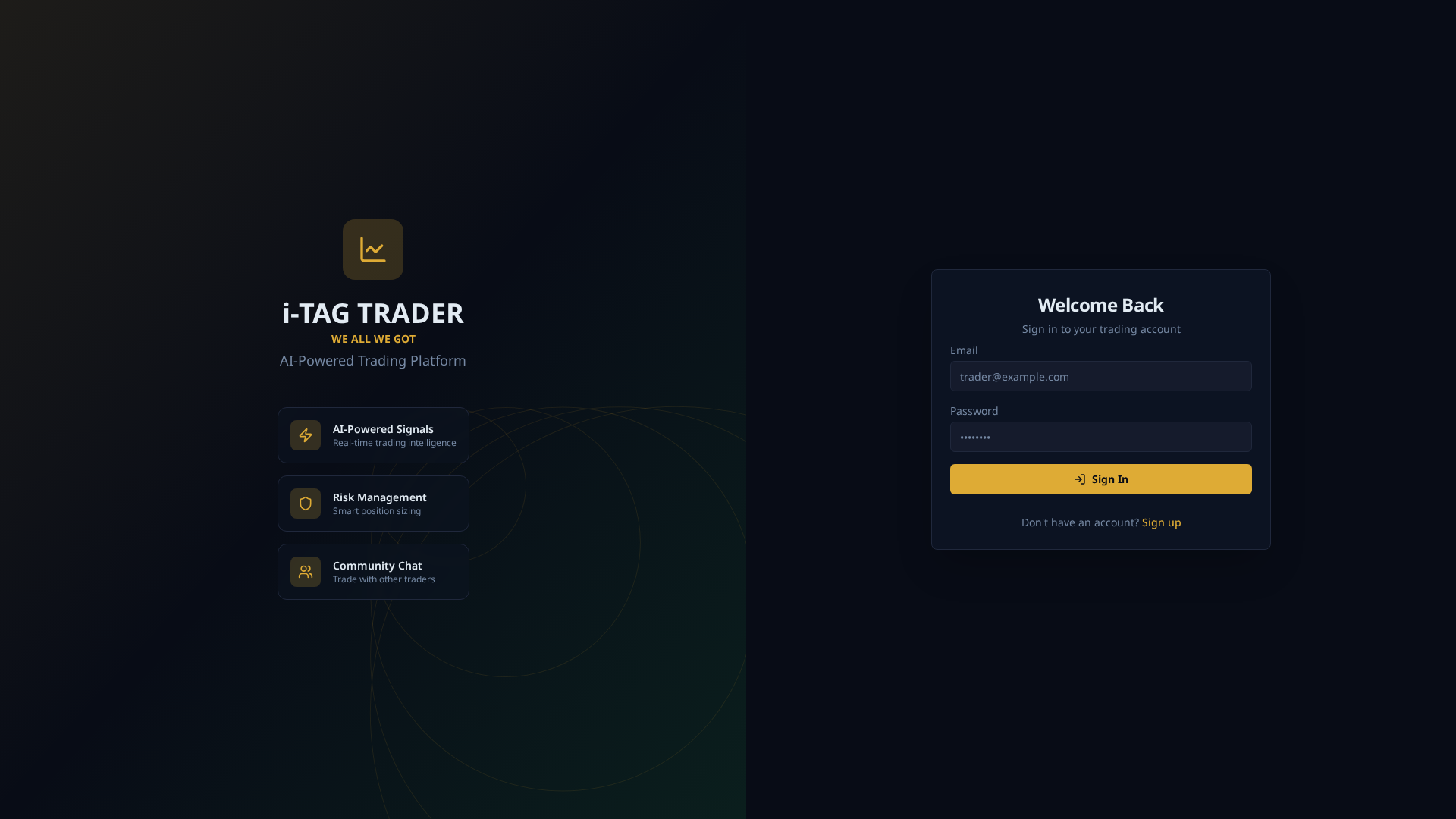 Screenshot of itagtraderai.com