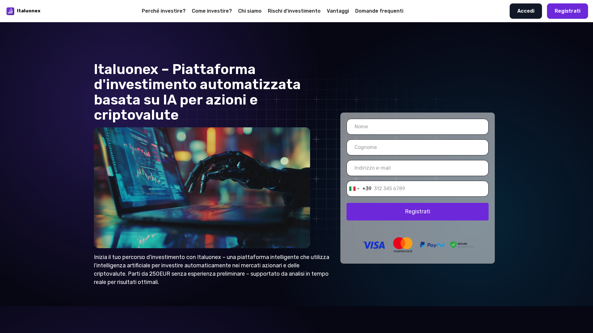 Screenshot of italuonex.net
