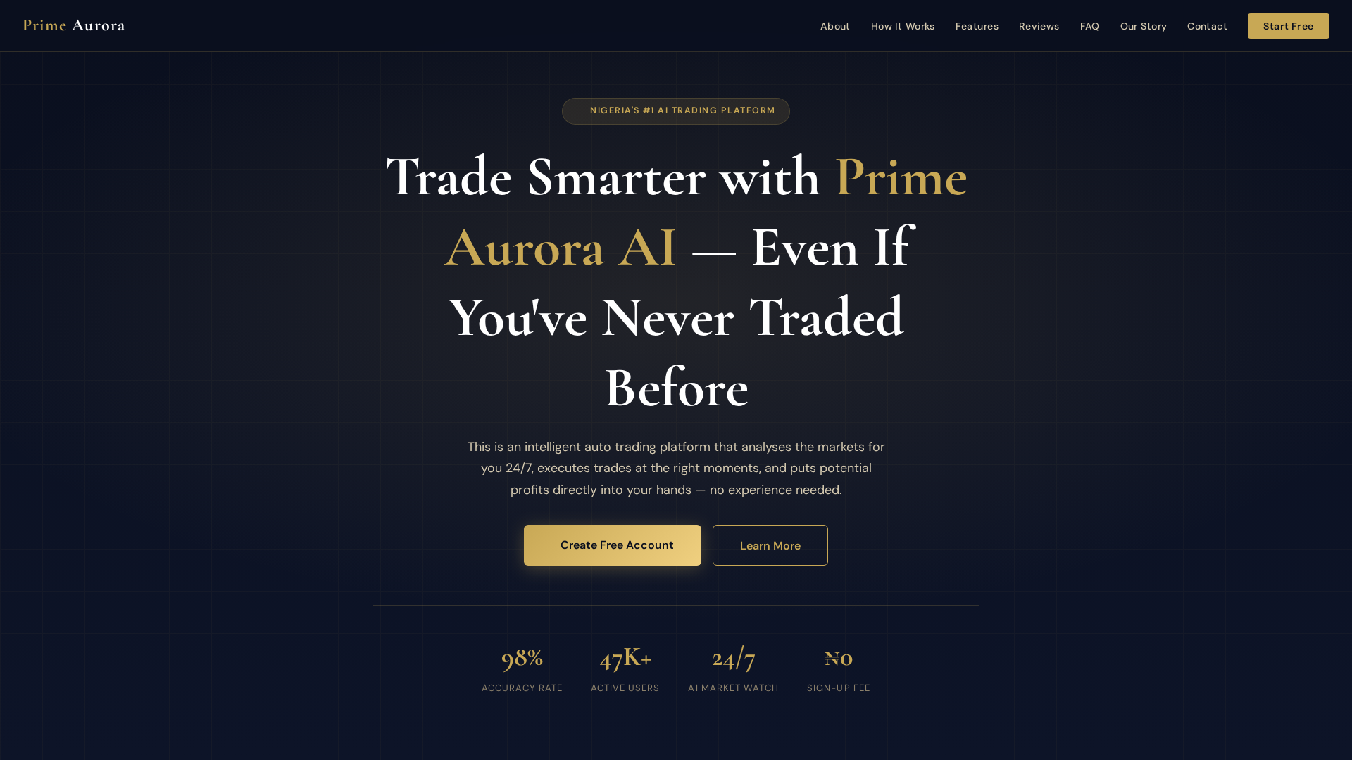 Screenshot of primeauroranigeria.com